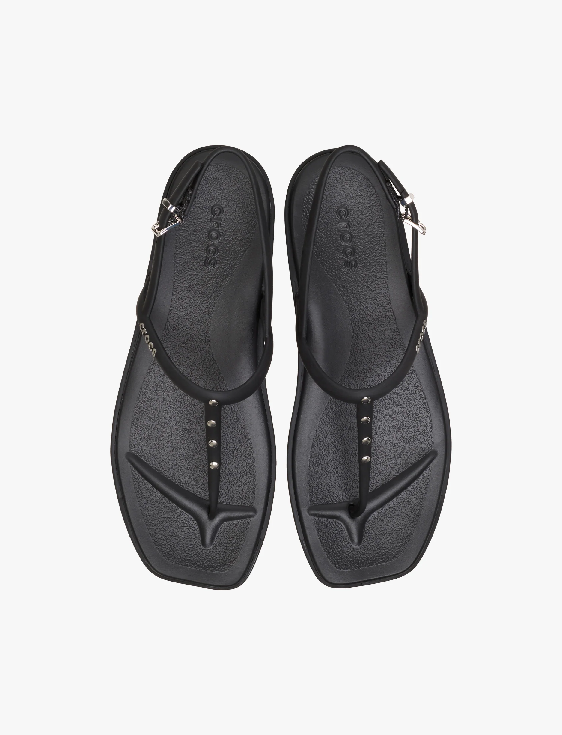 Crocs Miami Studded Thong Flip - סנדלי קרוקס מיאמי לנשים בצבע שחור - Image 5