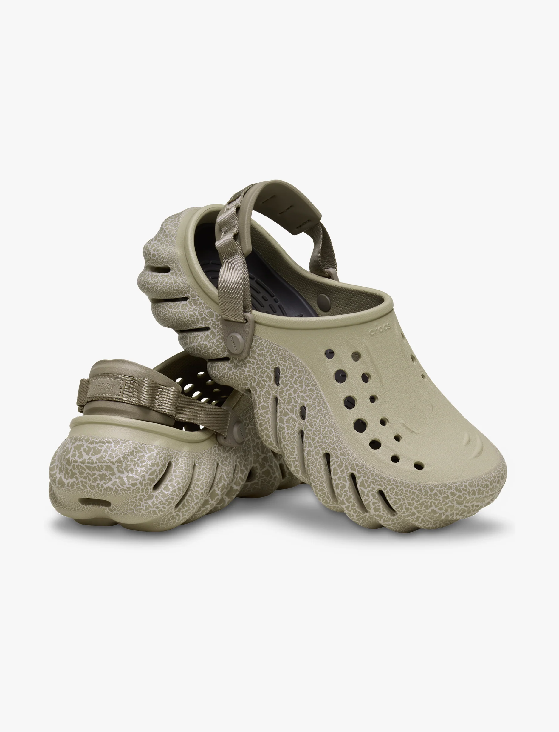 Crocs Echo Crackle Clog - כפכפי קרוקס אקו קראקל לגברים בצבע בז' - Image 4
