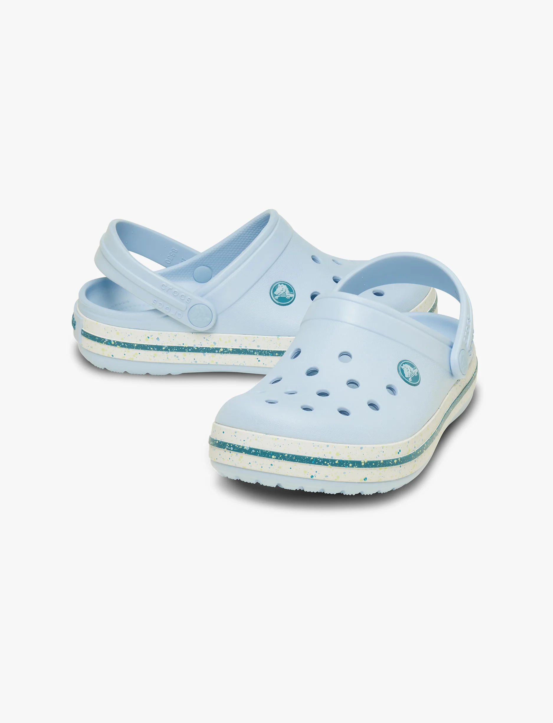 Crocs Crocband Speckled Band Clog - כפכפי קרוקבנד קלוג לילדים בצבע כחול פרוסט - Image 4