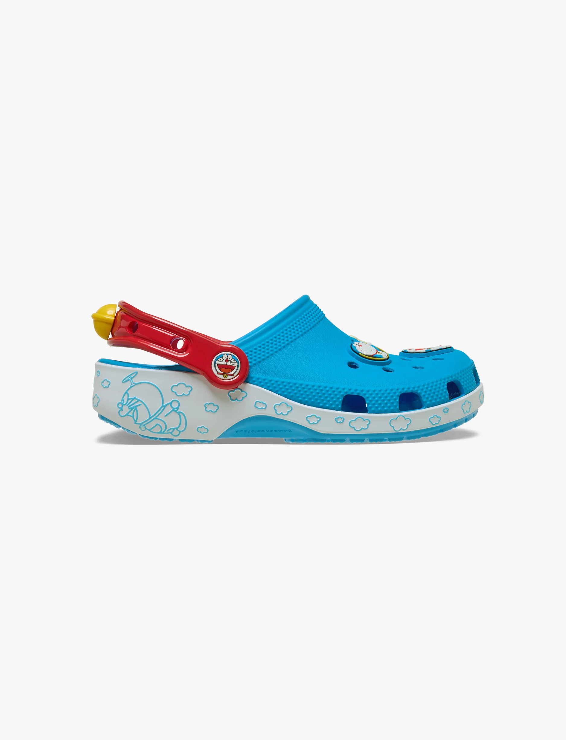 Crocs Doraemon Classic Clog - כפכפי קלוג קרוקס לילדים דורימון בצבע תכלת/לבן - Image 2