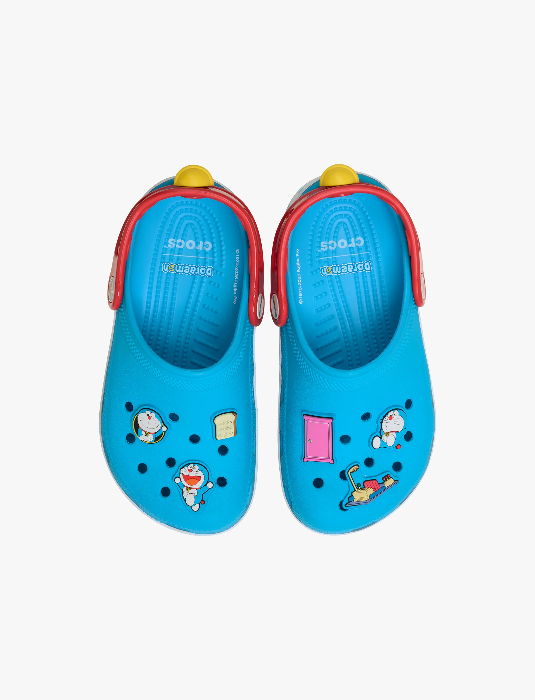 Crocs Doraemon Classic Clog - כפכפי קלוג קרוקס לילדים דורימון בצבע תכלת/לבן - Image 4