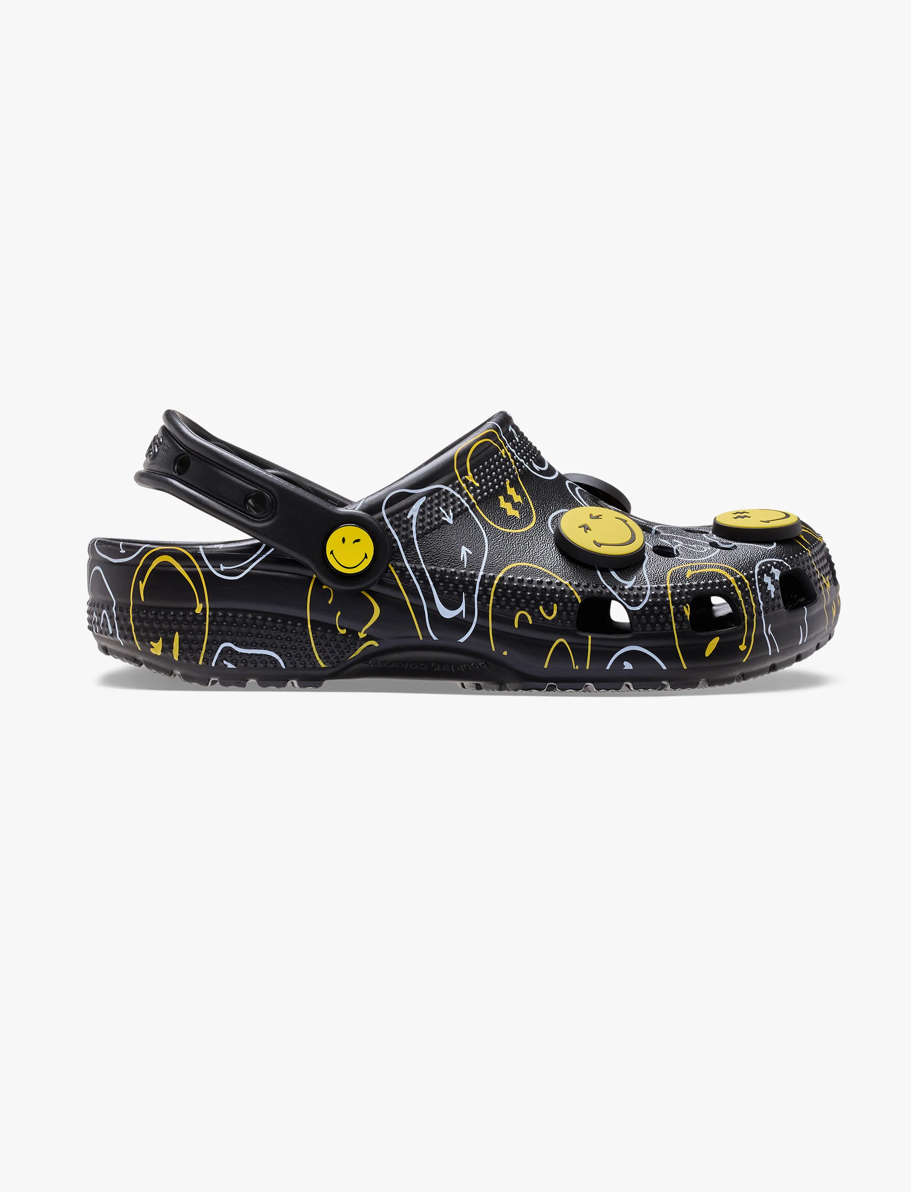 Crocs Smiley Classic Clog - כפכפי קלוג קרוקס סמיילי בצבע שחור/צהוב - Image 2