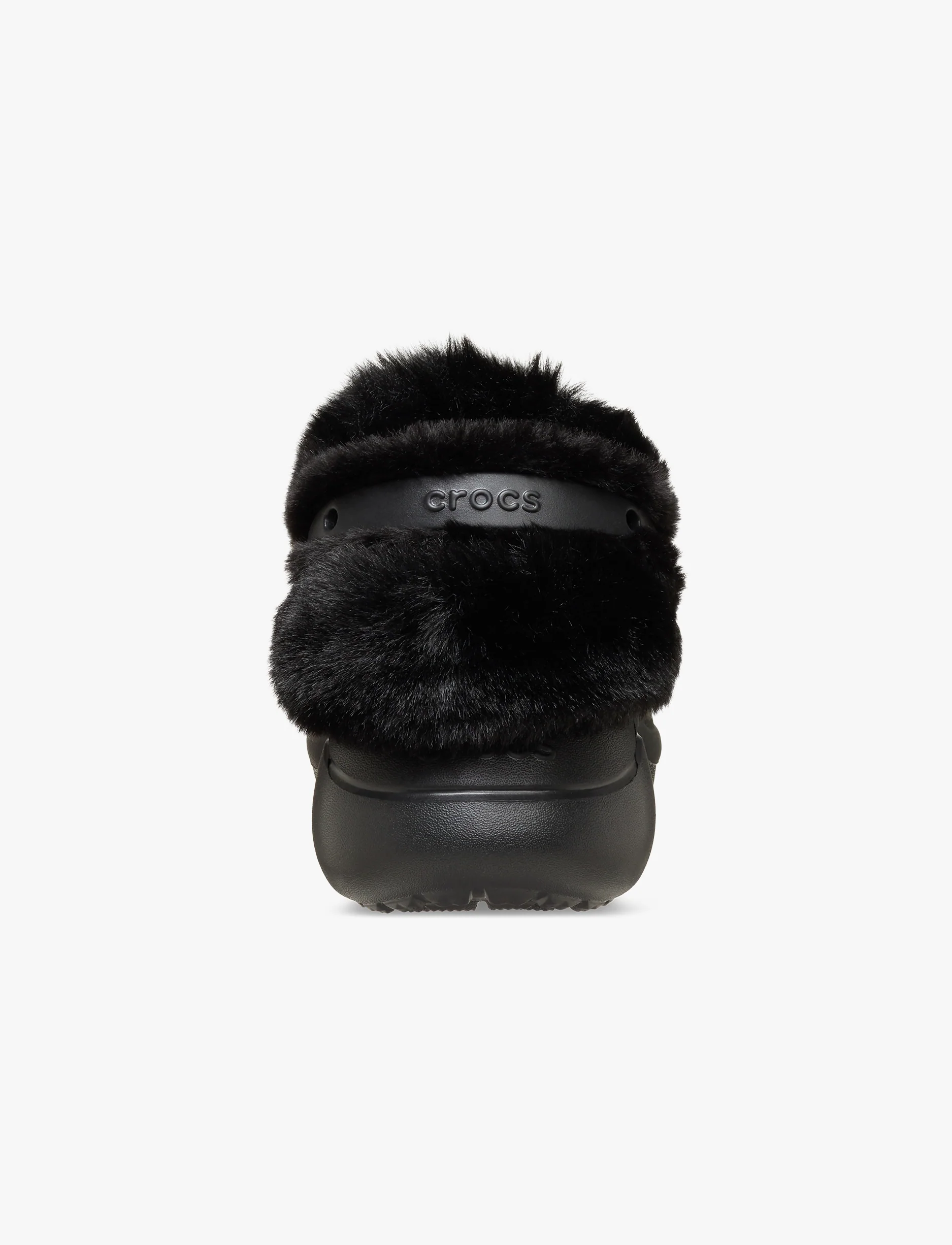 Crocs Bae Lined Clog - כפכפים פרוותיים קרוקס פלטפורמה ביי לנשים בצבע שחור - Image 6