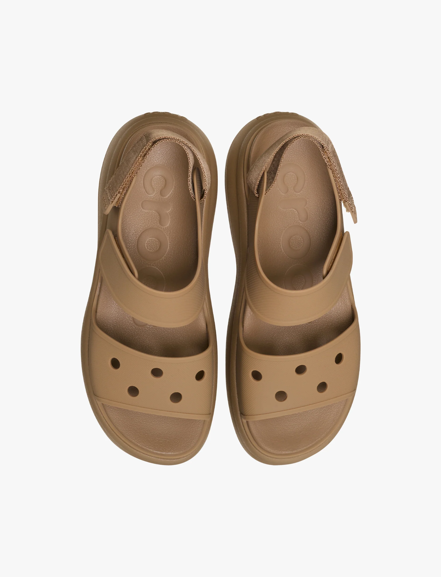 Crocs Soho Y Strap Sandal - סנדלי פלטפורמה סוהו קרוקס לנשים בצבע חום כהה ספירה - Image 4