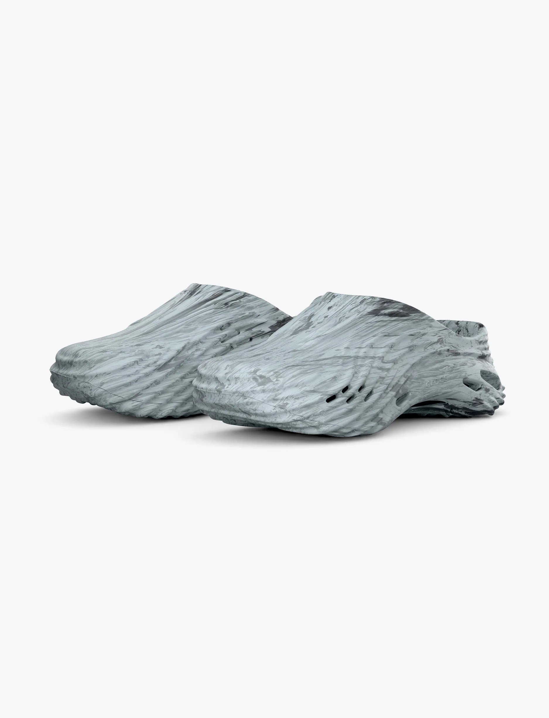 Crocs Echo Marbled Wave - כפכפי קרוקס אקו קלוג בצבע שחור/לבן - Image 7