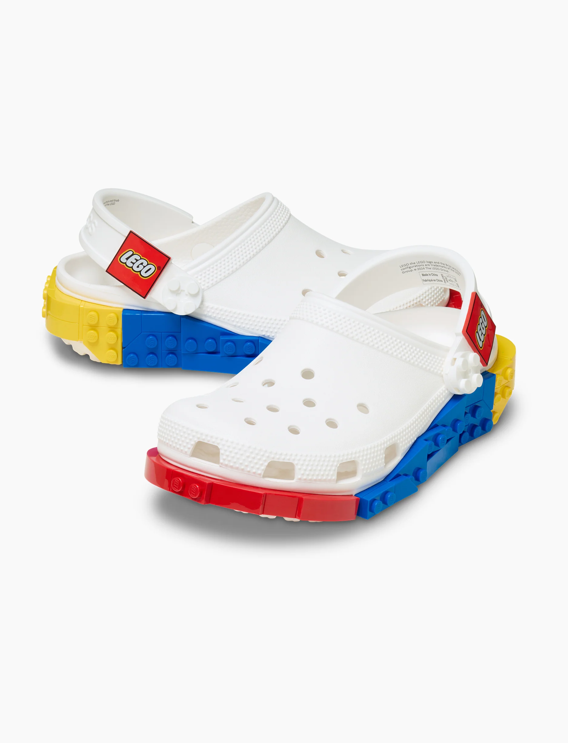 Crocs LEGO 4LW System Clog - כפכפי קלוג קרוקס לגו בצבע לבן - Image 3