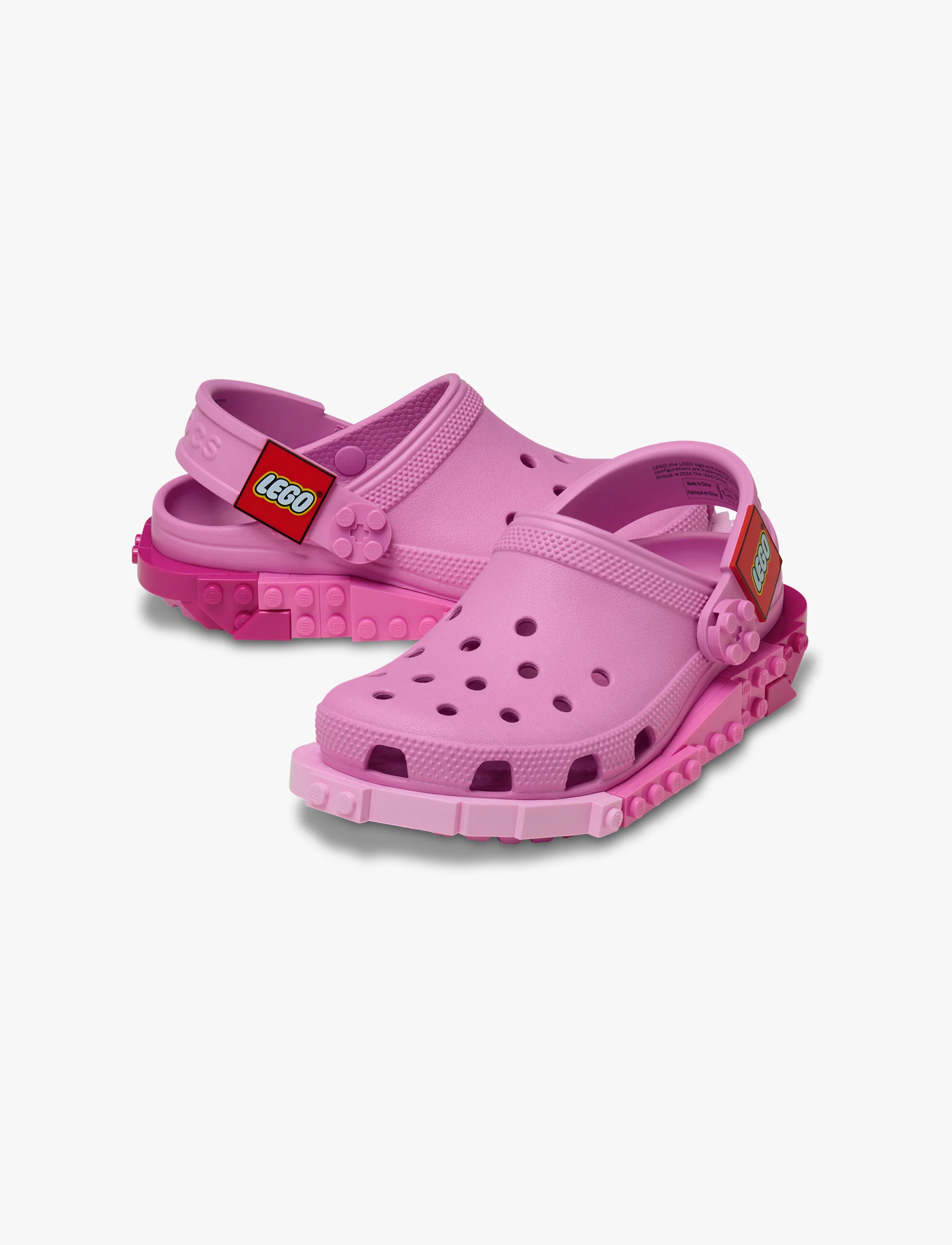 Crocs LEGO 4LW System Clog K - כפכפי קלוג קרוקס לגו לילדים בצבע ורוד טאפי - Image 3