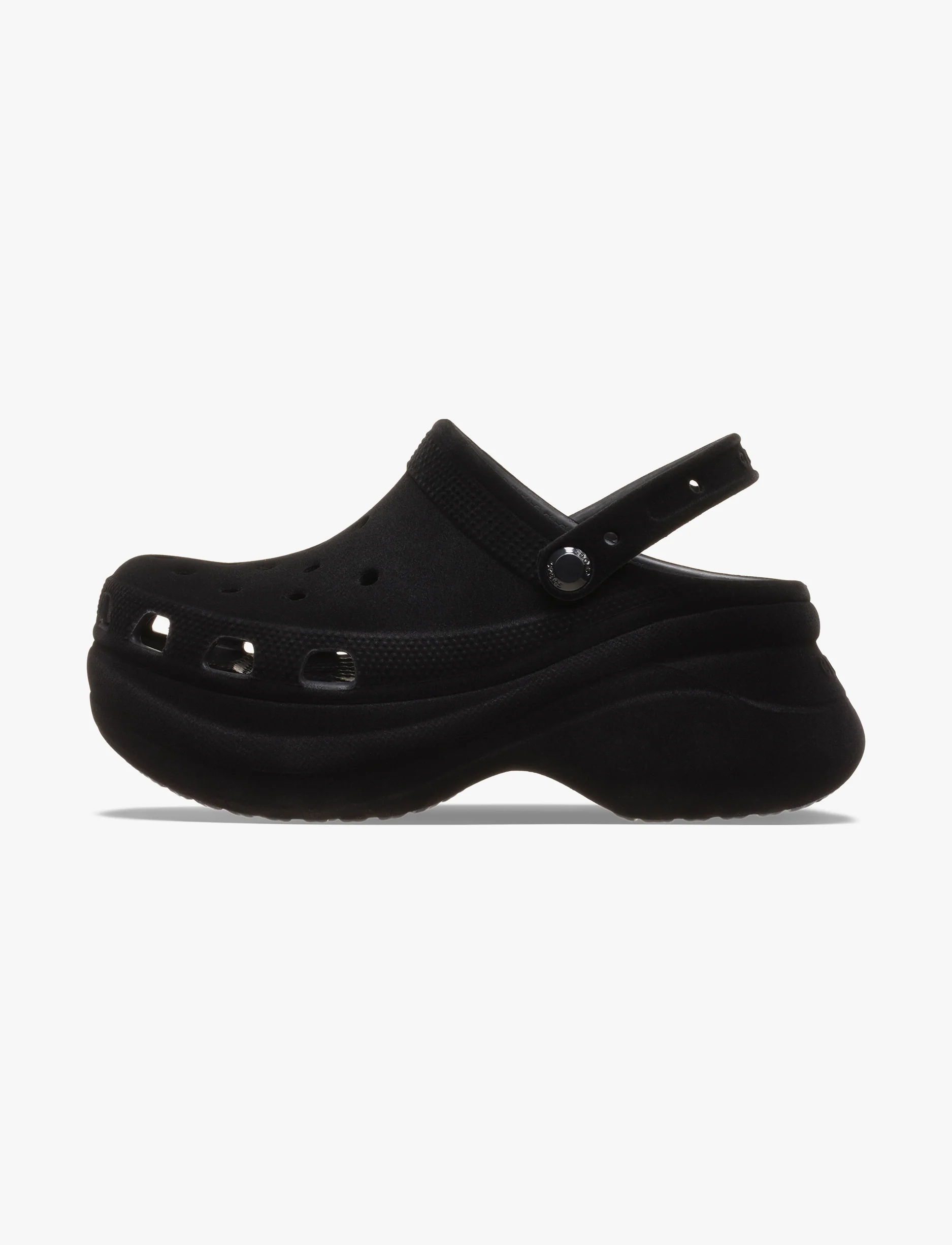 Crocs Bae Velvet Clog - כפכפי קרוקס קלוג פלטפורמה ביי קטיפה לנשים בצבע שחור - Image 5