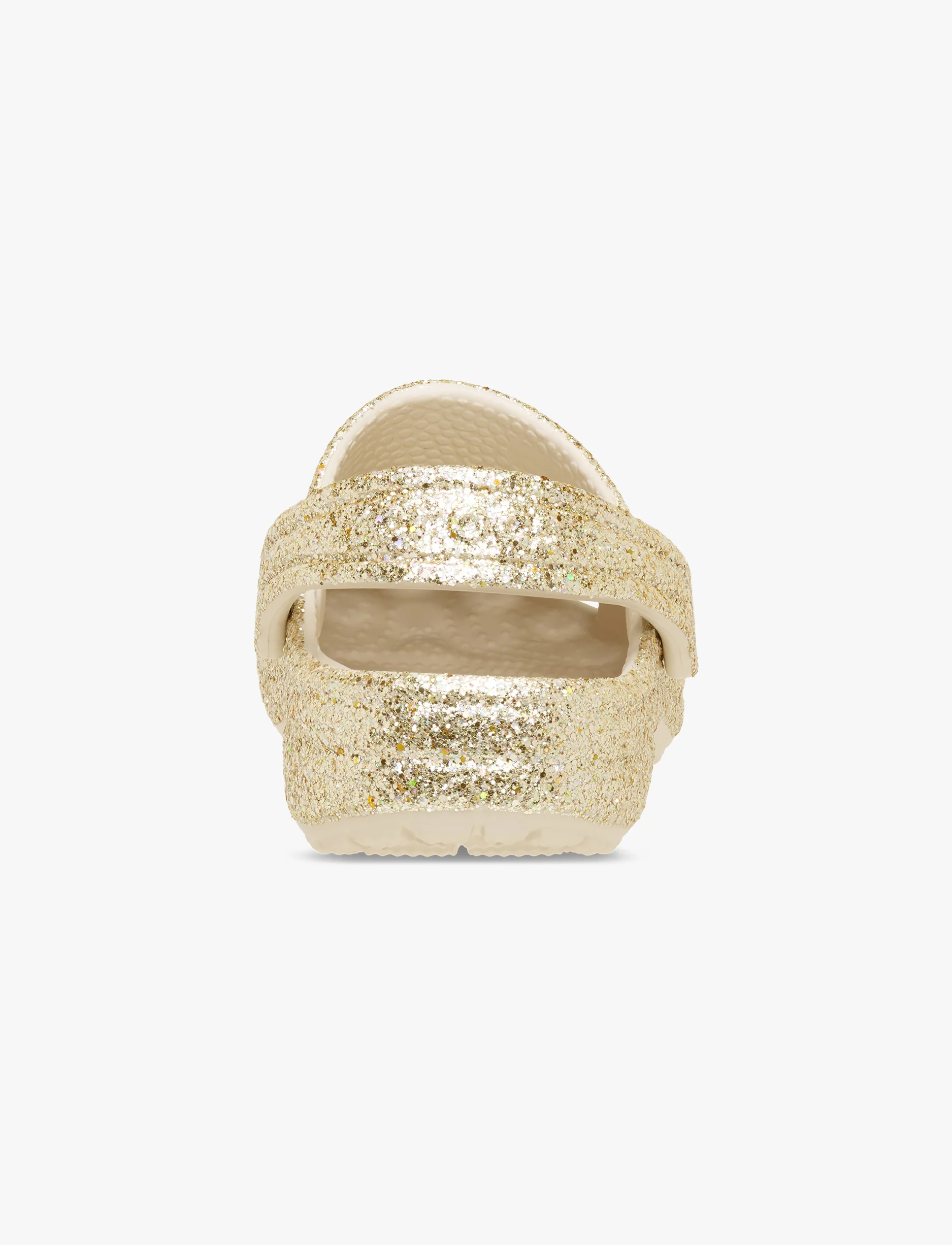 Crocs Classic Chunky Glitter Clog T- כפכפי קלוג קרוקס נצנצים לבנות בצבע אבן/חול - Image 5