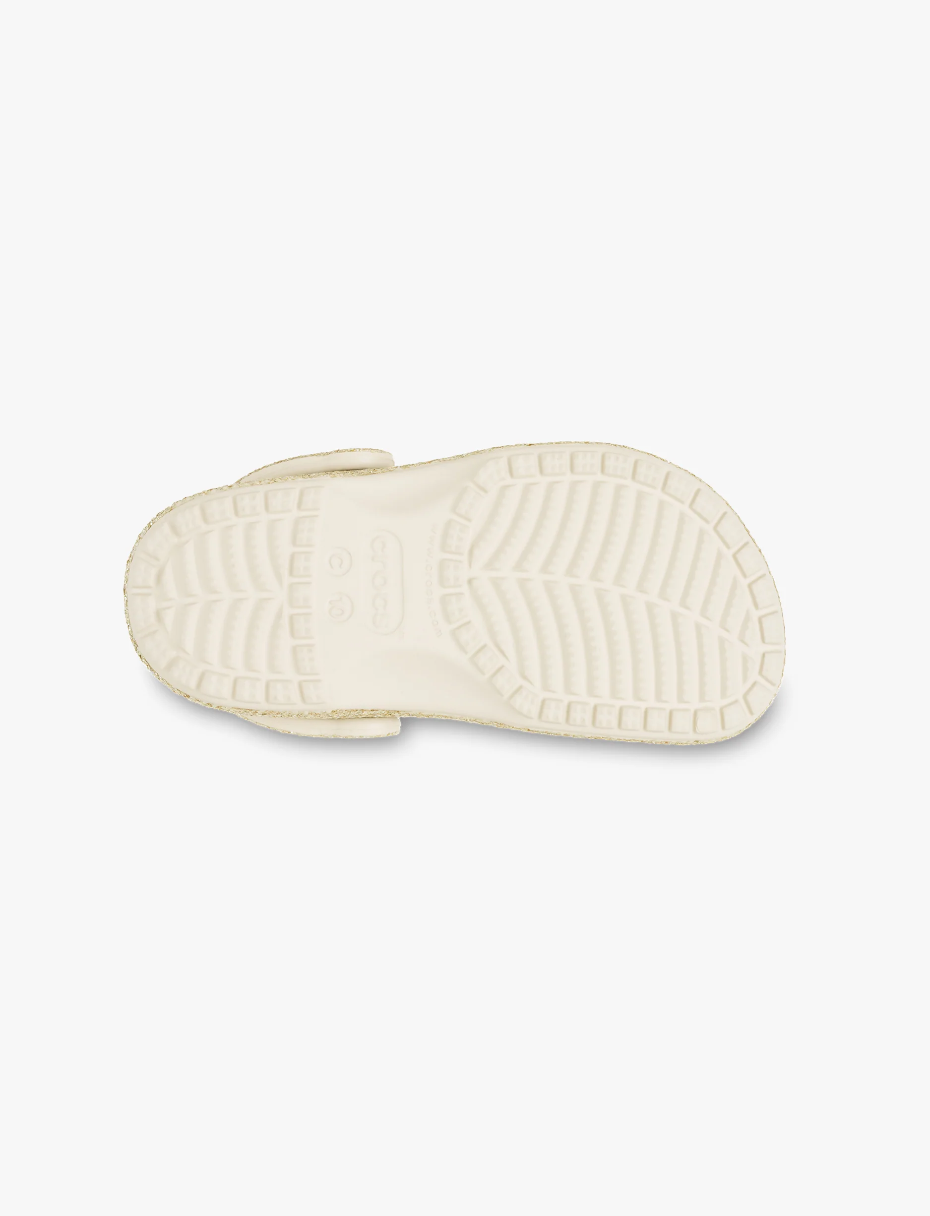 Crocs Classic Chunky Glitter Clog T- כפכפי קלוג קרוקס נצנצים לבנות בצבע אבן/חול - Image 7