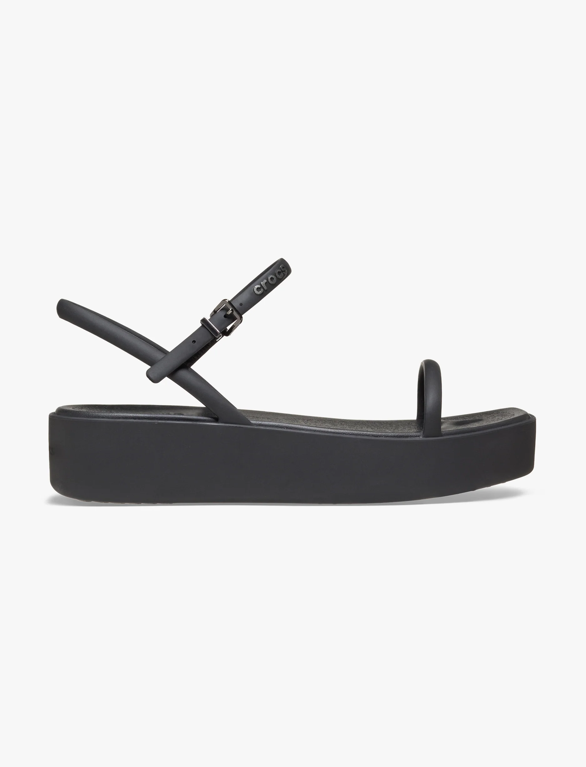 Crocs Miami Platform Y Strap Sandal - סנדלי פלטפורמה קרוקס לנשים בצבע שחור - Image 2