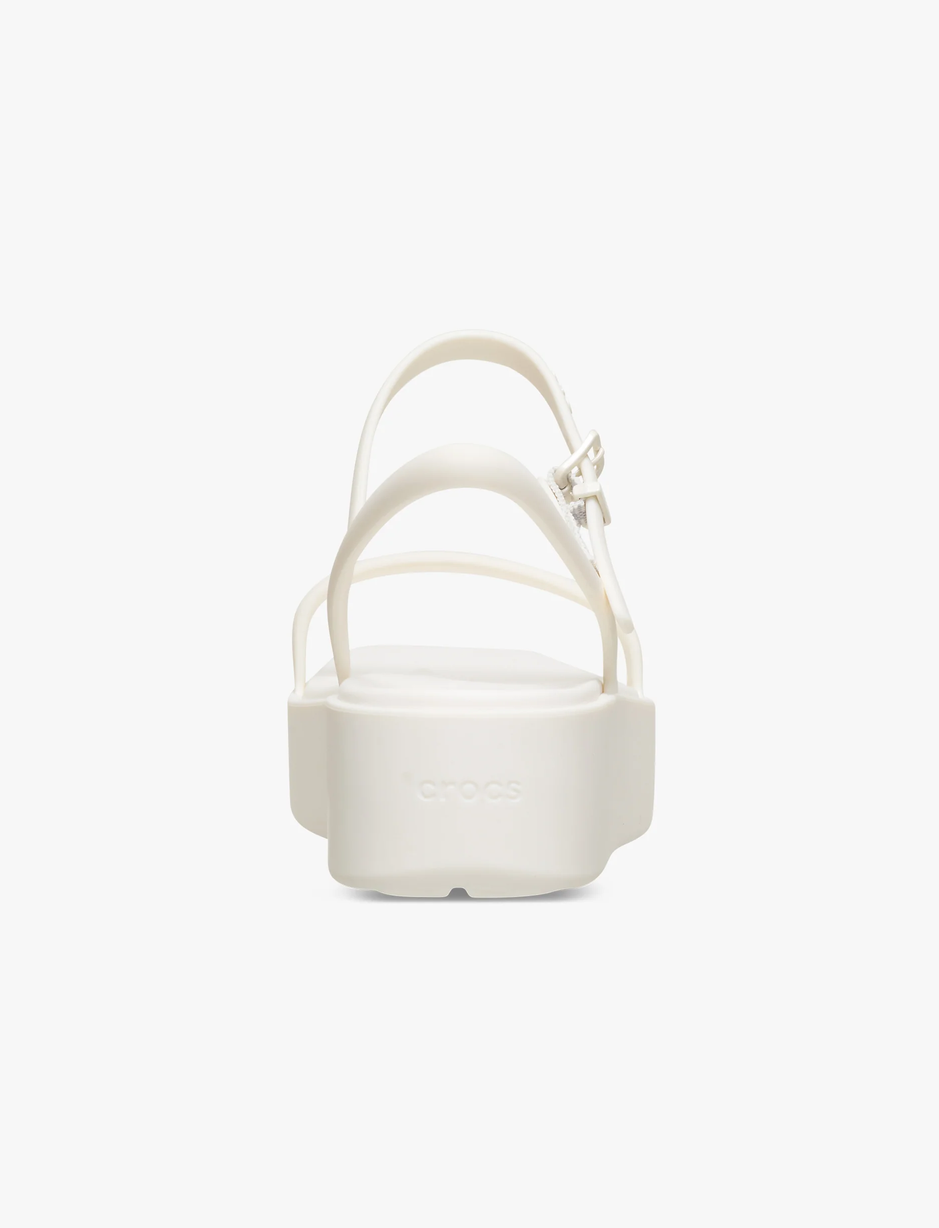 Crocs Miami Platform Y Strap Sandal - סנדלי פלטפורמה קרוקס לנשים בצבע לבן גיר - Image 5