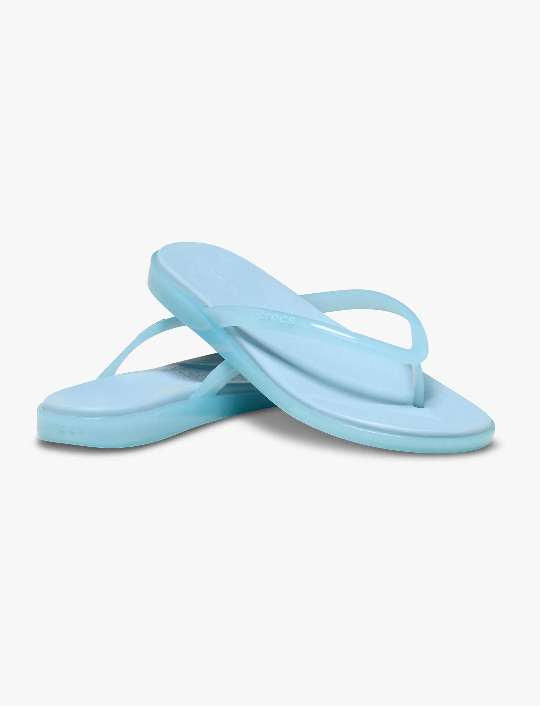 Crocs Miami Round Toe Jelly -  כפכפי אצבע מיאמי קרוקס לנשים בצבע כחול שמיים ג'לי - Image 4