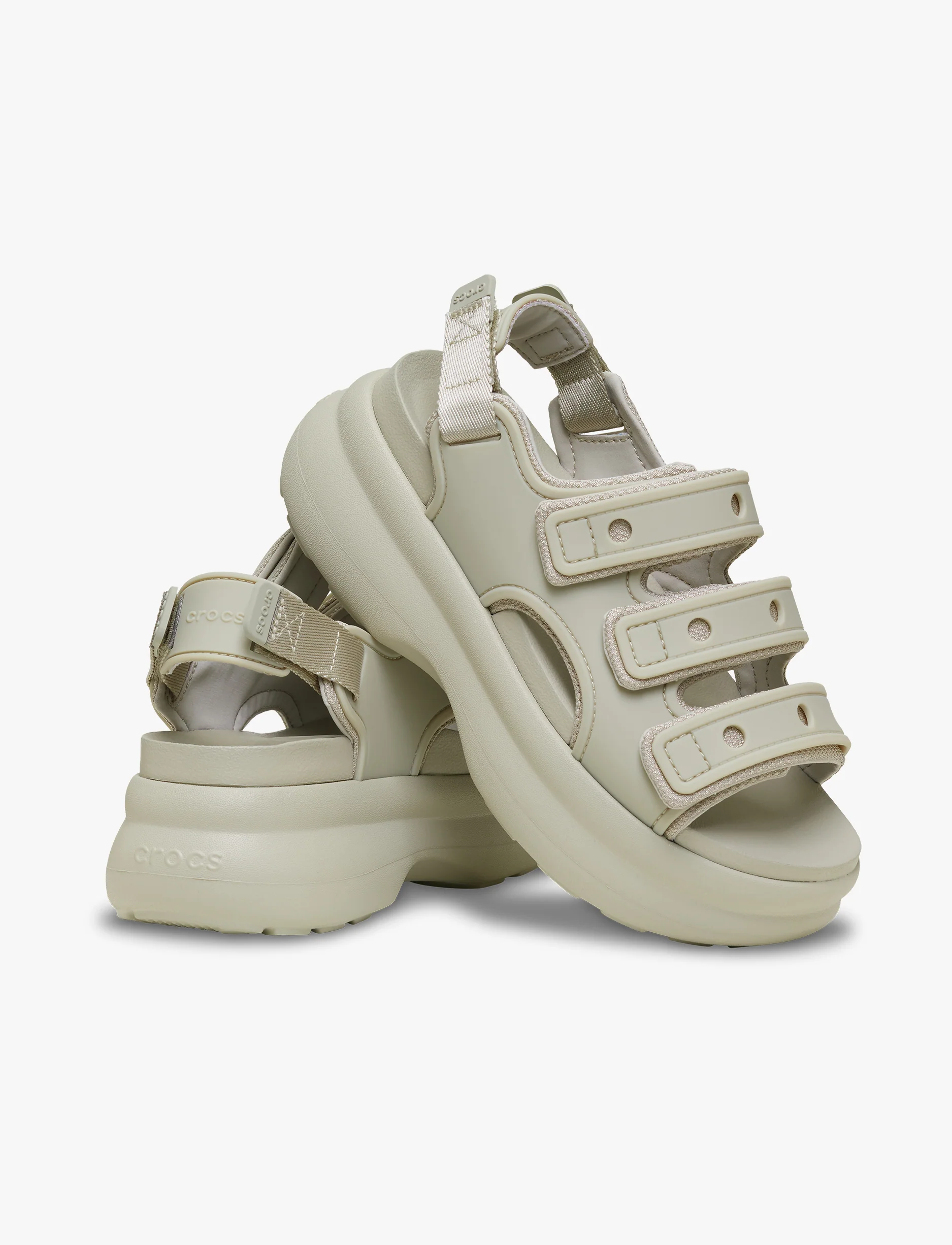 Crocs Soho Frosted Sport Sandal - סנדלי פלטפורמה קרוקס סוהו לנשים בצבע מטאור - Image 3