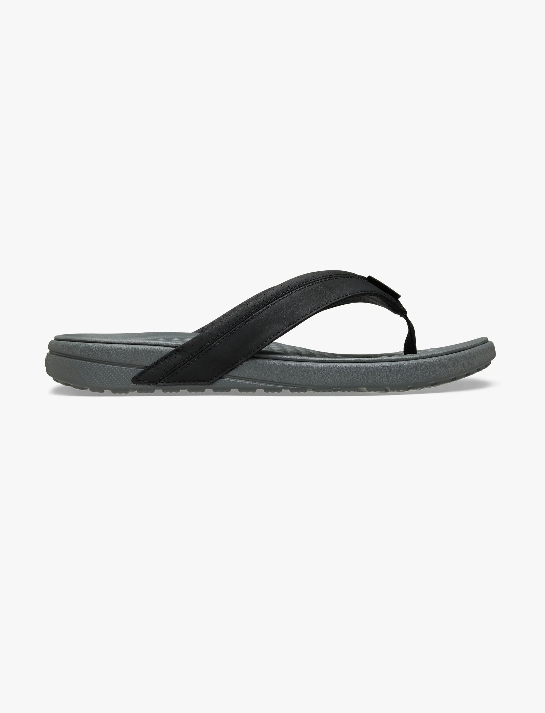 Crocs Yukon Surf LR Flip - כפכפי אצבע קרוקס לגברים בצבע אפור סלייט/שחור - Image 2