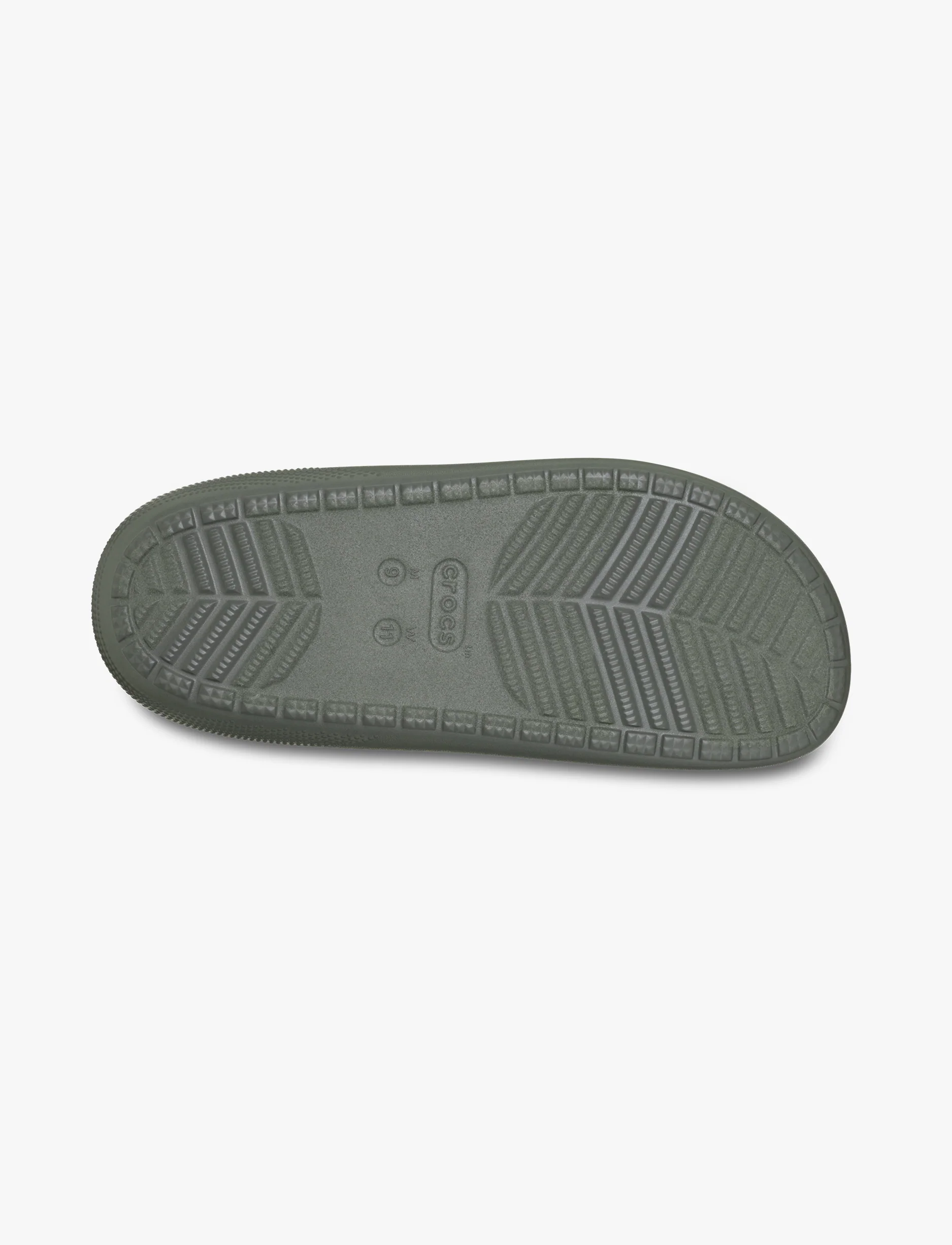 Crocs Classic Vegan Suede Moc - כפכפי פרווה קרוקס בצבע ירוק/אפור - Image 7