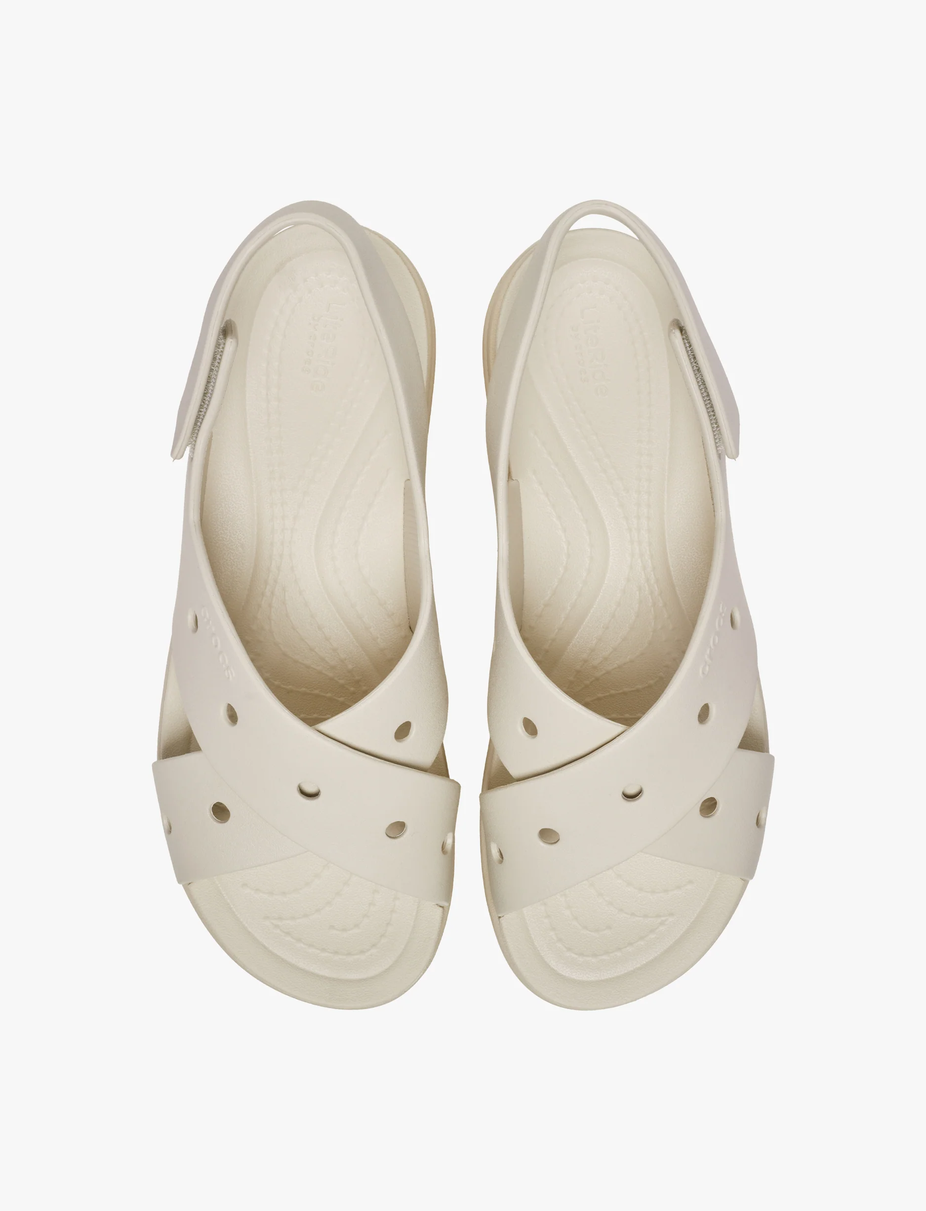 Crocs Brooklyn 4U Cross Strap Sandal - סנדלי פלטפורמה קרוקס ברוקלין לנשים בצבע פרפה - Image 3