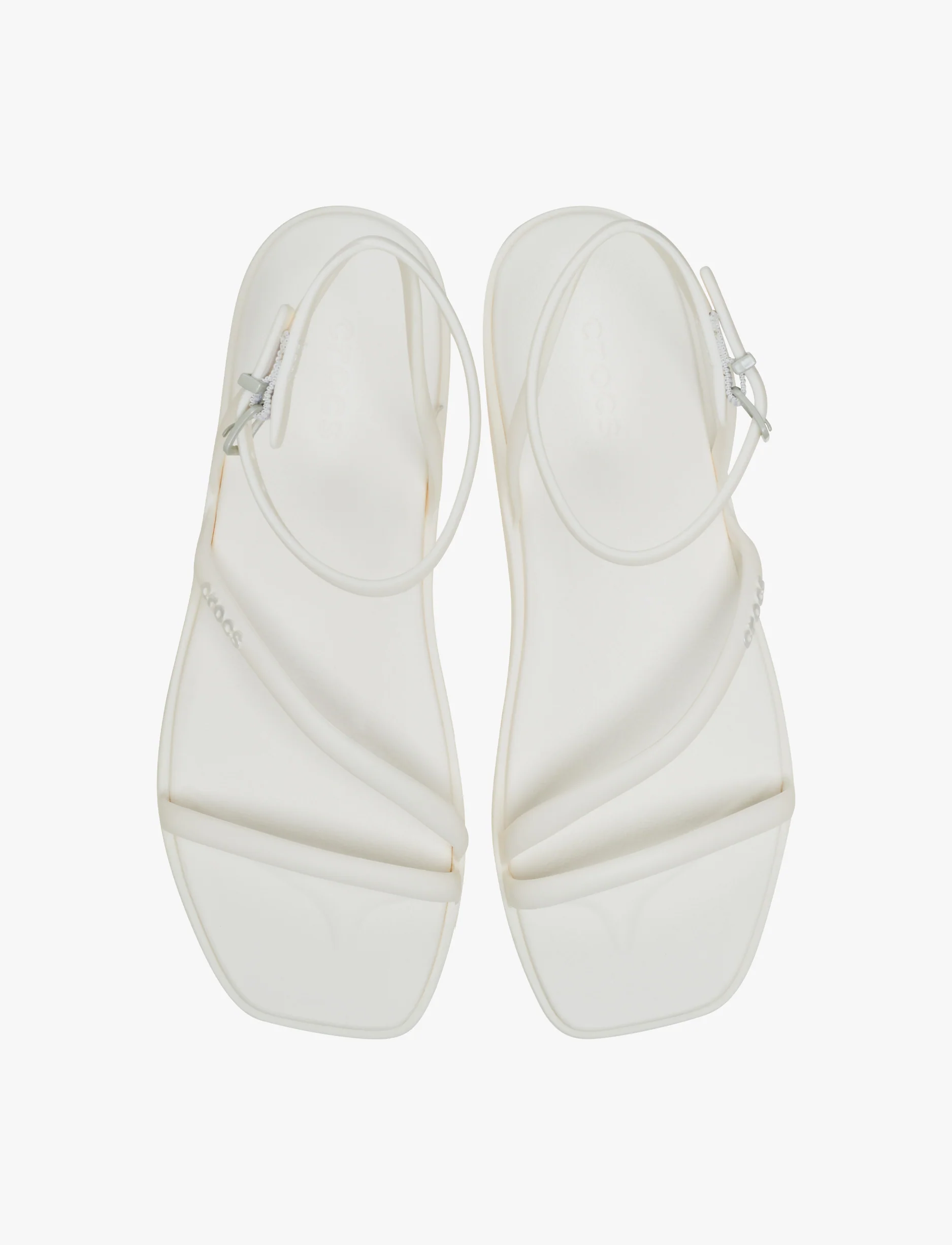 Crocs Miami Ankle Strap Sanda l -  סנדלי קרוקס מיאמי עם רצועת קרסול לנשים בצבע לבן גיר - Image 4