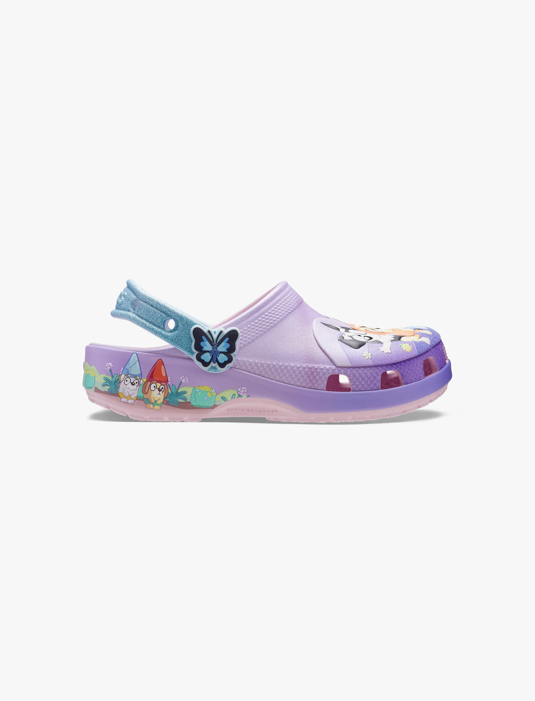 Toddler Bluey Friends Forever Classic Clog - כפכפי קרוקס בלואי חברים לנצח לילדים בצבע סגול - Image 2