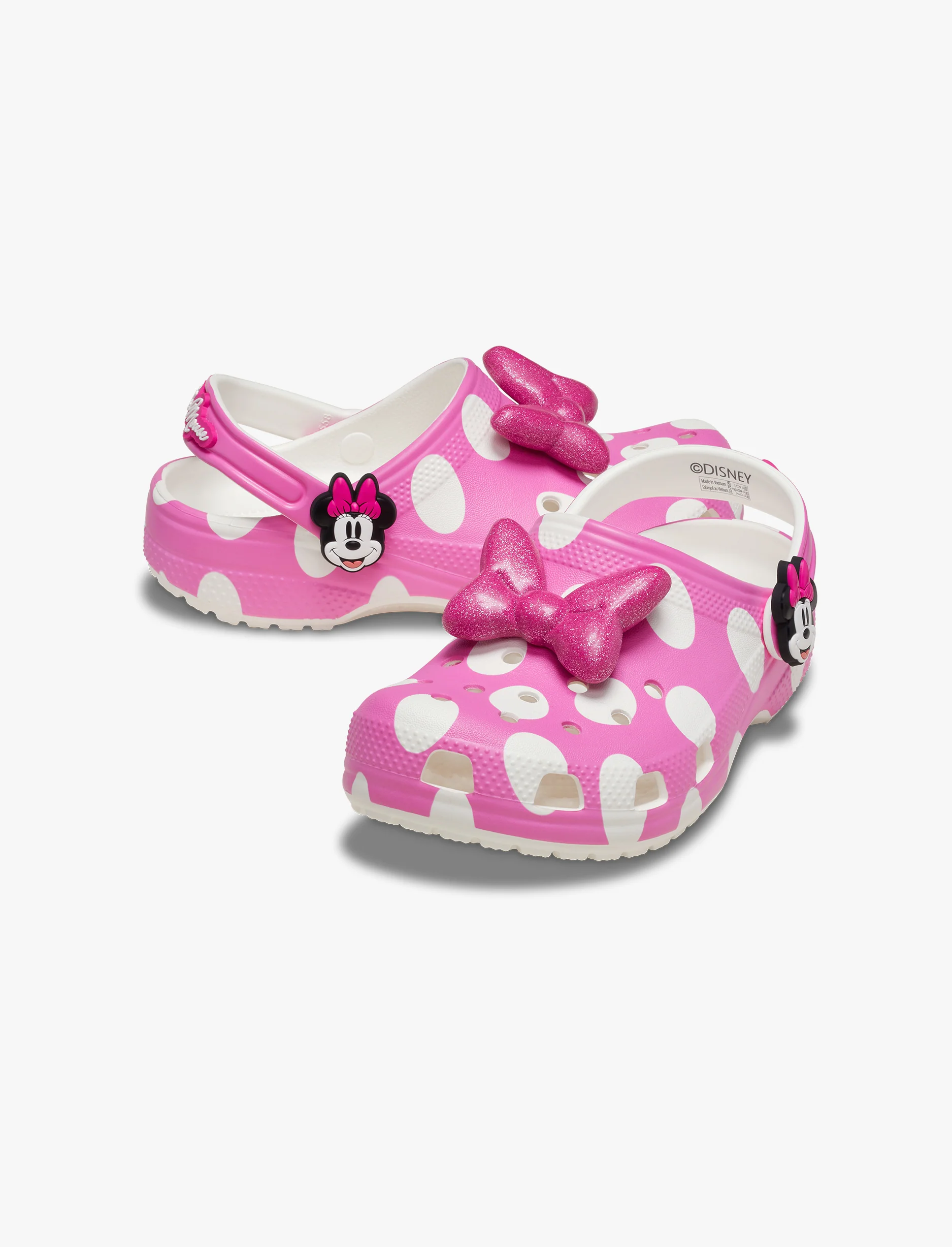 Crocs Toddlers’ Minnie Mouse Classic Clog - כפכפי קרוקס מיני מאוס לילדים מידות קטנות בצבע ורוד - Image 3