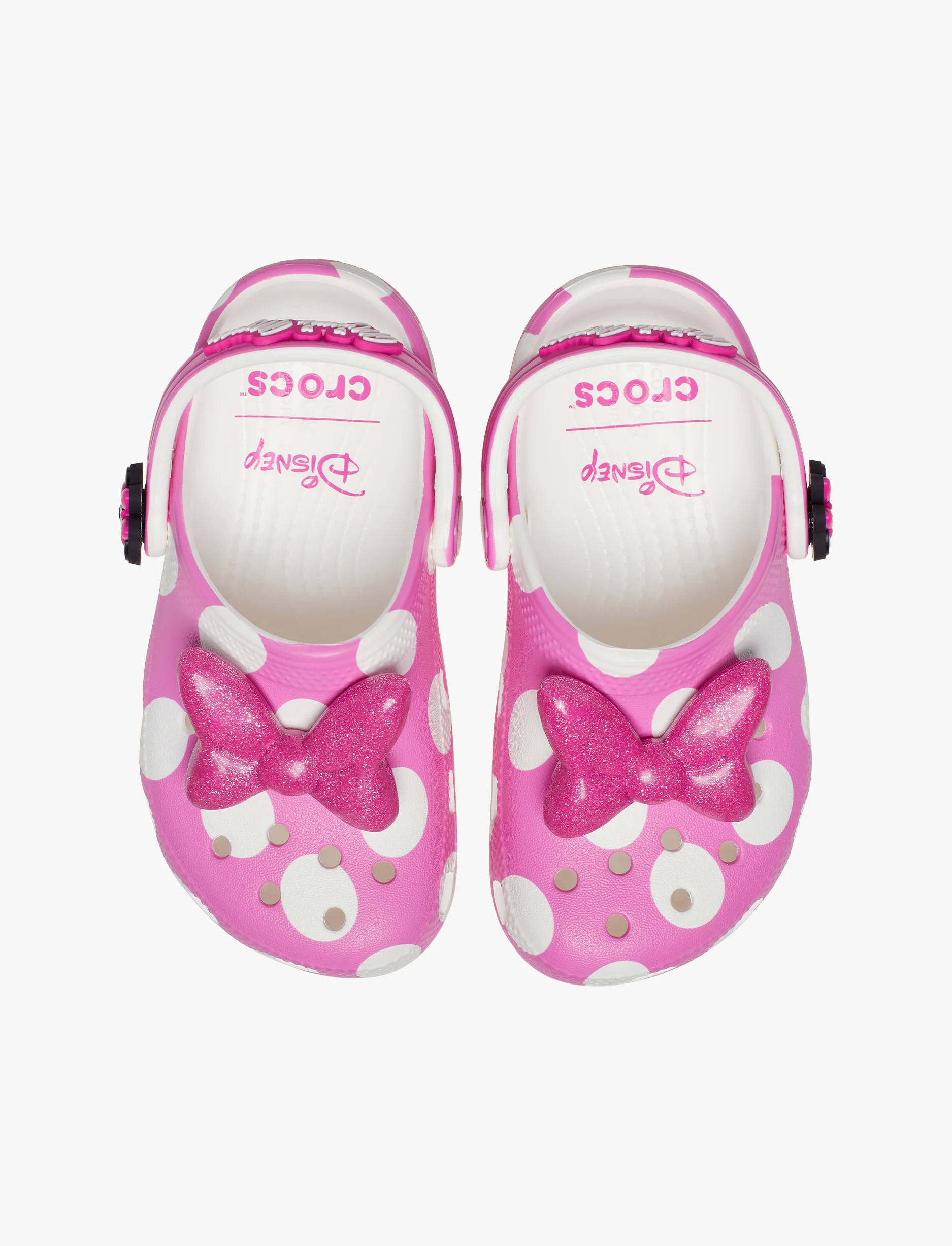 Crocs Toddlers’ Minnie Mouse Classic Clog - כפכפי קרוקס מיני מאוס לילדים מידות קטנות בצבע ורוד - Image 4