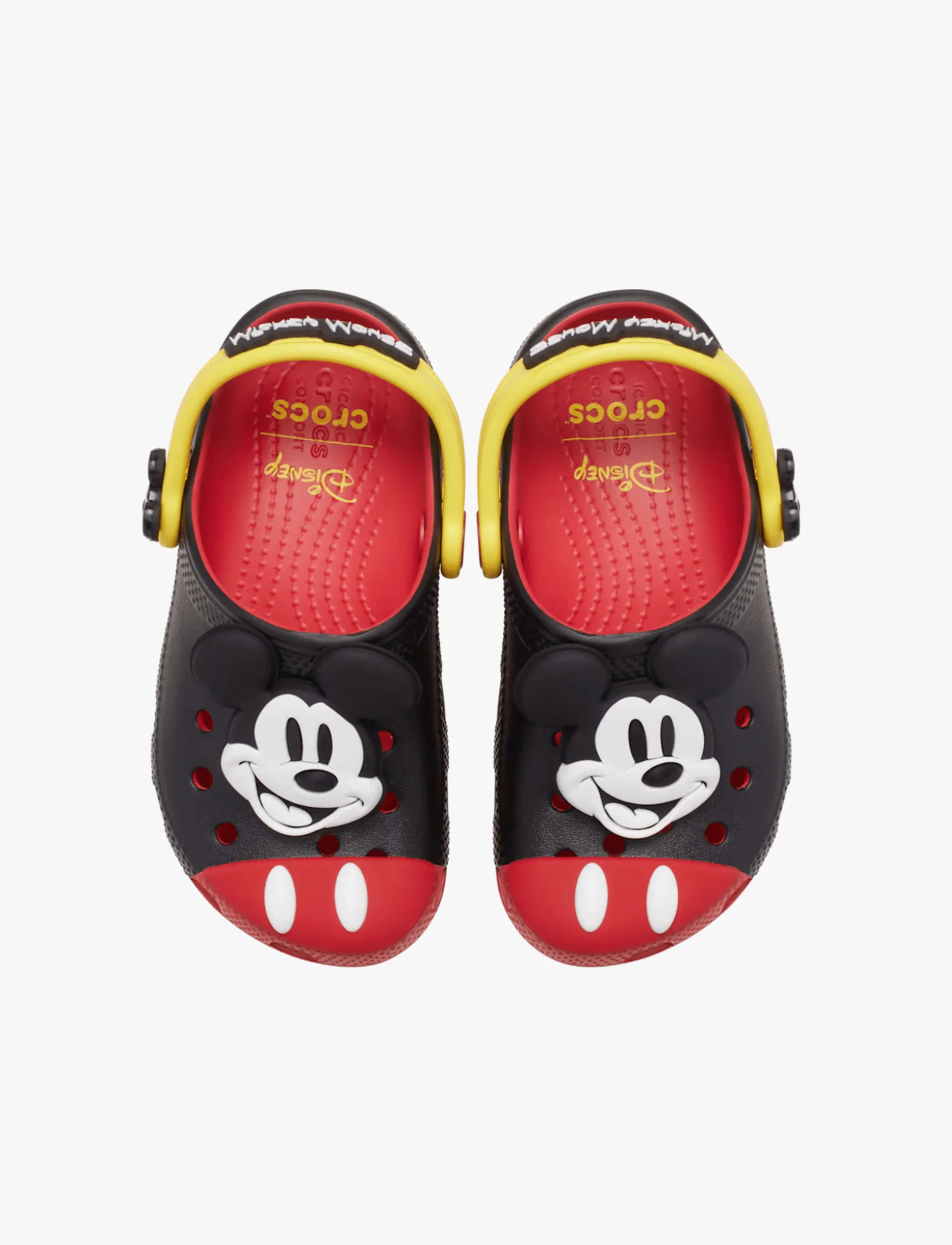Crocs Mickey Mouse Classic Clog T- כפכפי קלוג קרוקס מיקי מאוס לילדים מידות קטנות בצבע שחור/אדום - Image 3
