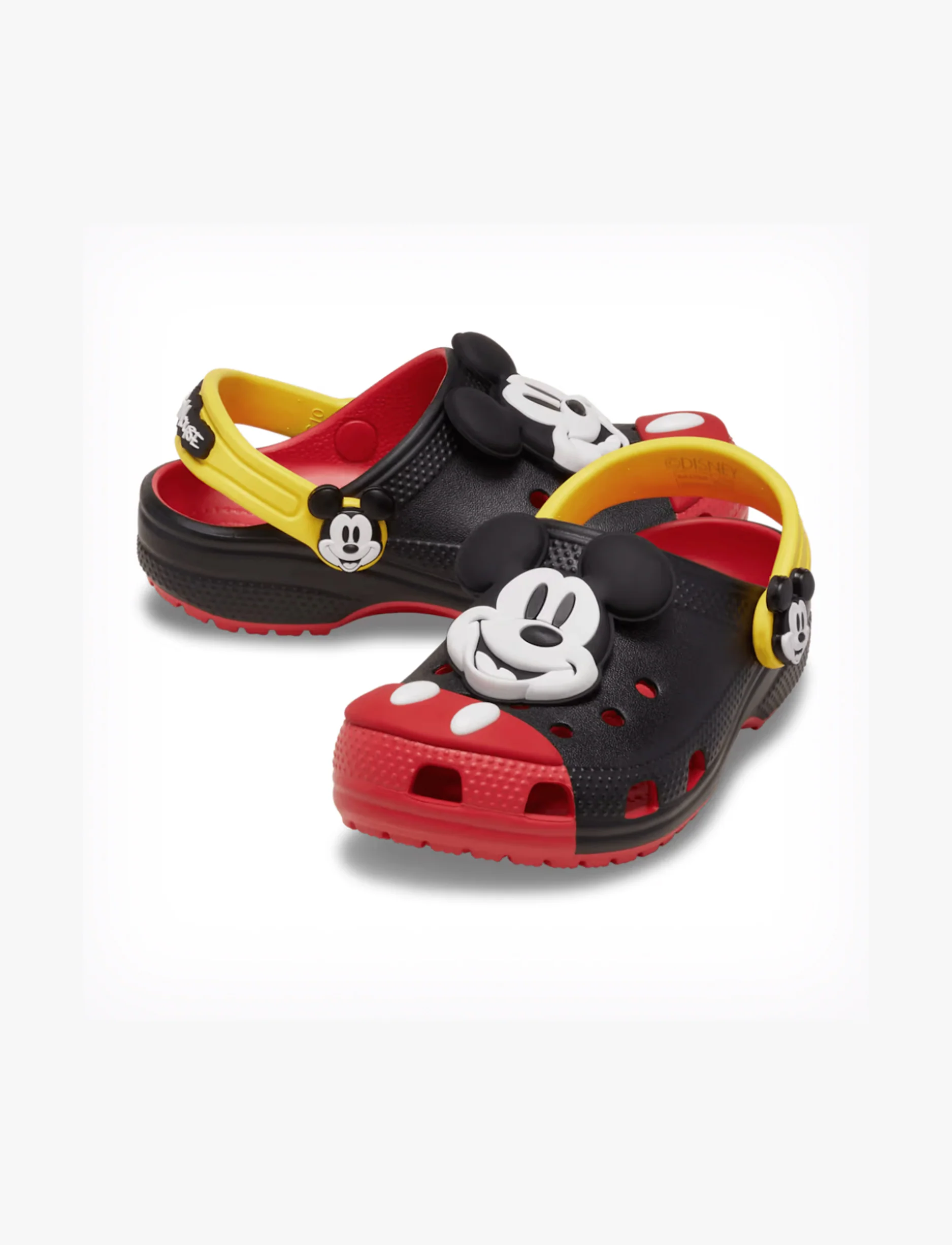 Crocs Mickey Mouse Classic Clog T- כפכפי קלוג קרוקס מיקי מאוס לילדים מידות קטנות בצבע שחור/אדום - Image 4