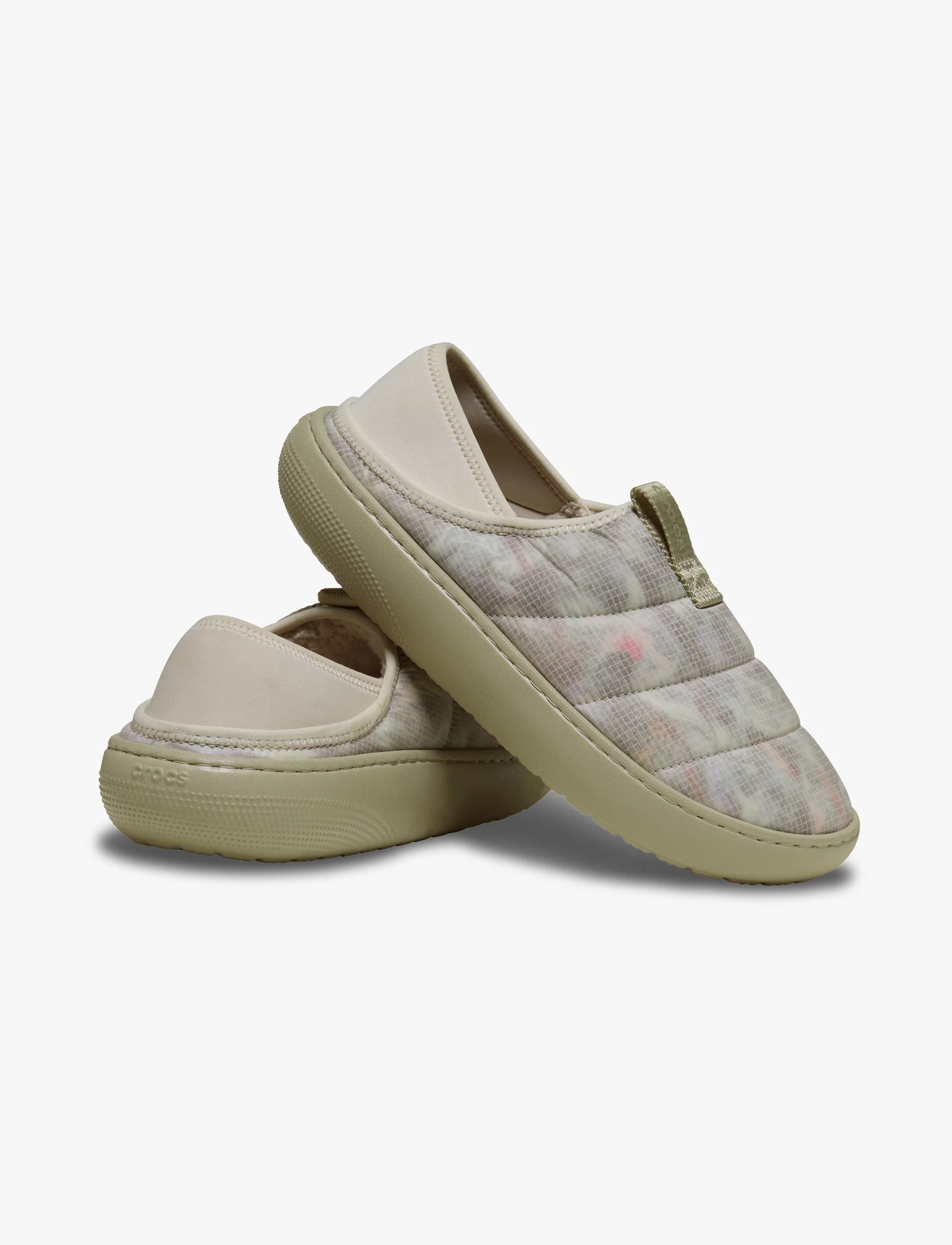 Crocs Classic Translucent Ripstop Moc -  נעלי קרוקס מוק טרנסלוסנט קרוקס בצבע קרם/ירוק זית - Image 2
