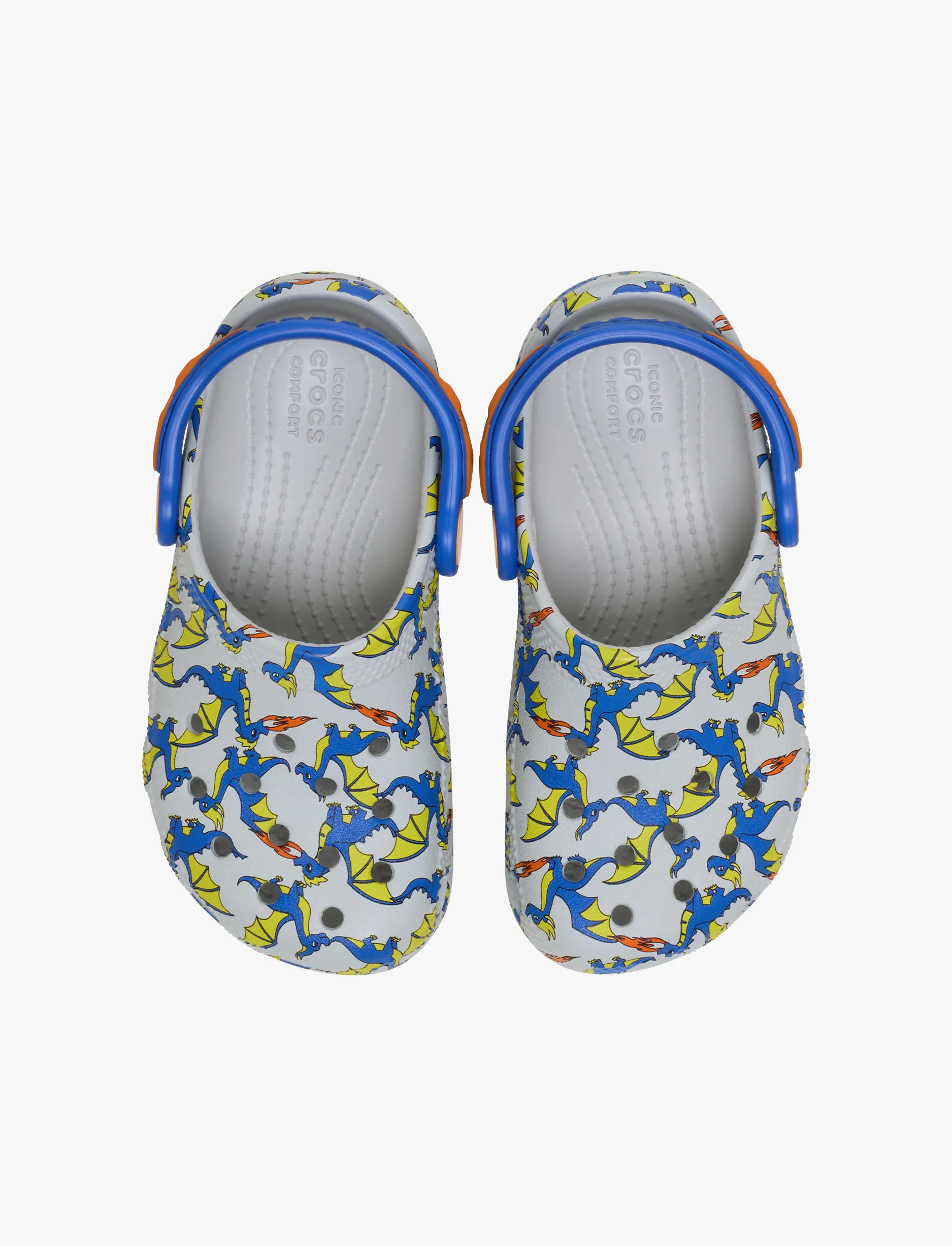 Crocs Toddler Classic Dragon Graphic Clog - כפכפי קרוקס דרקון לילדים מידות קטנות - Image 4