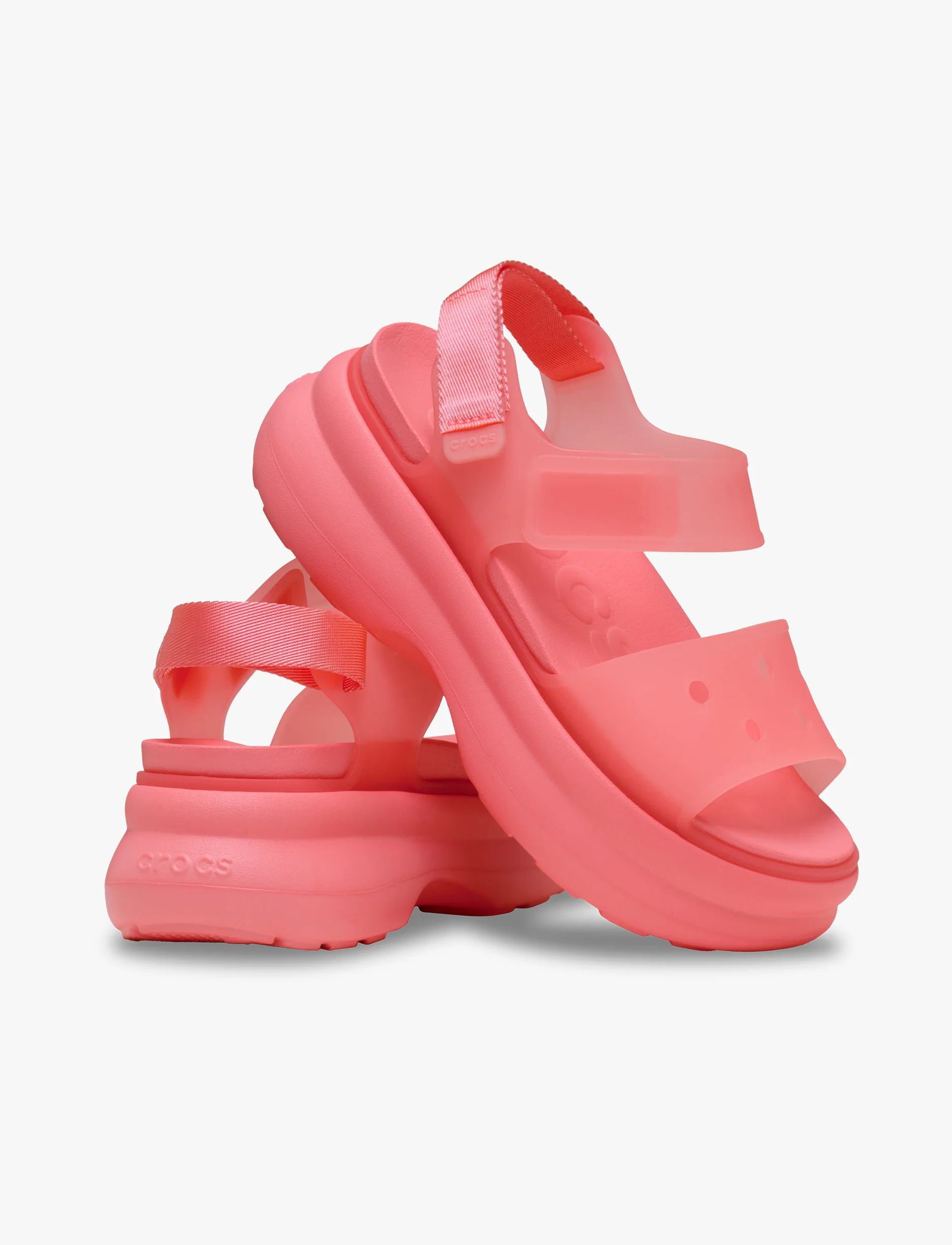 Crocs Soho Frosted Y Strap Sandal - סנדלי פלטפורמה קרוקס לנשים בצבע גויאבה - Image 4