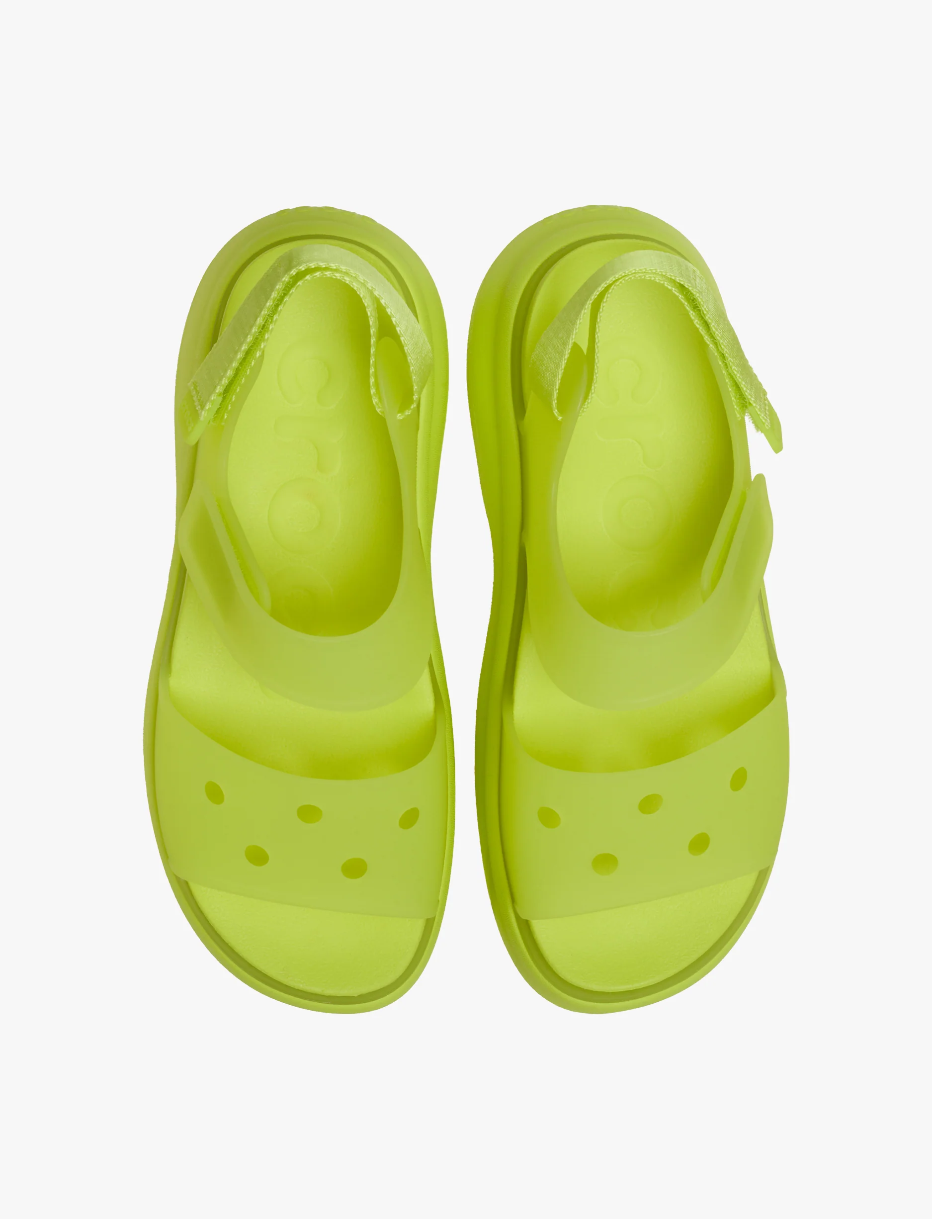 Crocs Soho Frosted Y Strap Sandal - סנדלי פלטפורמה קרוקס לנשים בצבע צהוב זרחני - Image 4