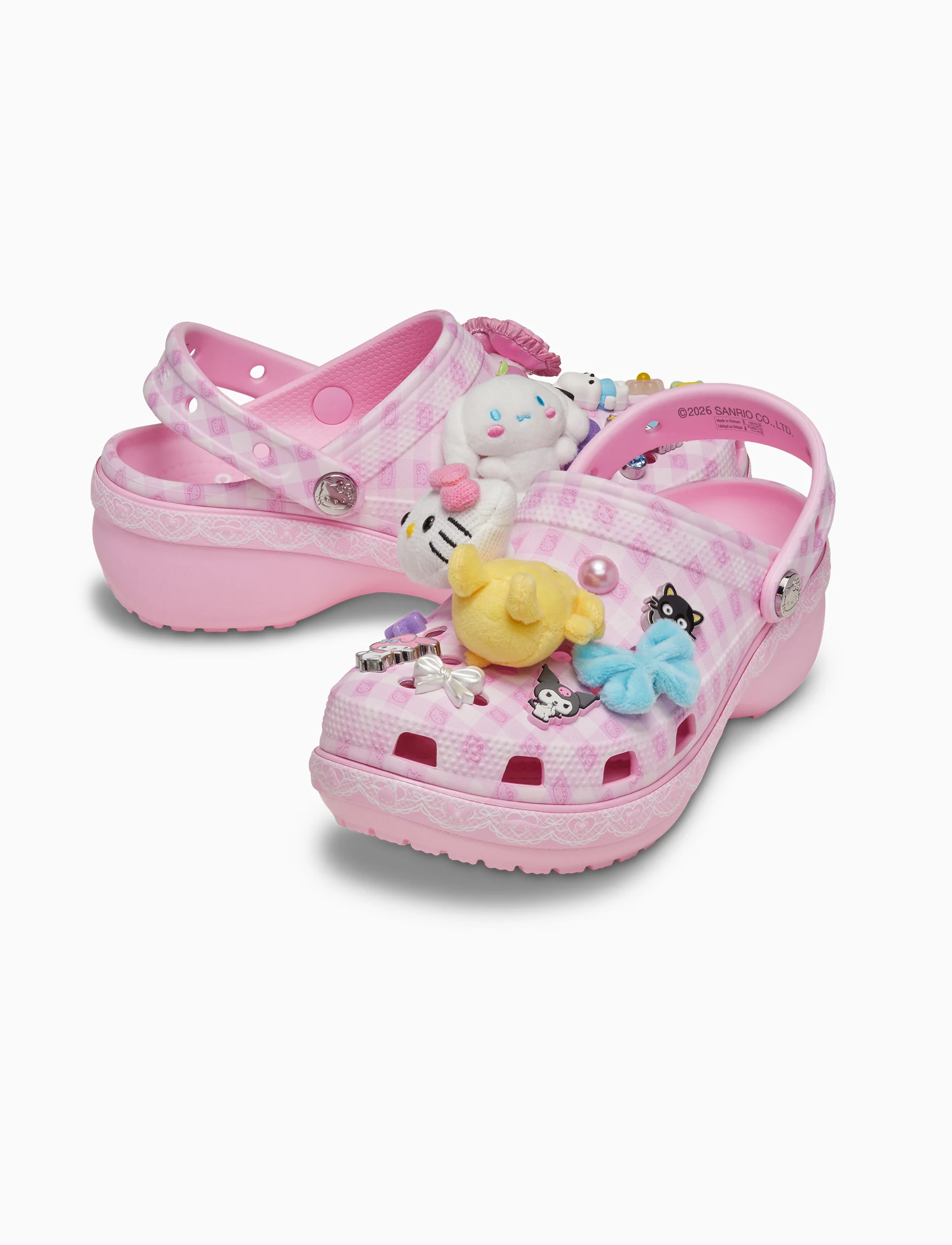 Crocs Hello Kitty and Friends Classic Platform Clog - כפכפי קרוקס פלטפורמה הלו קיטי וחברים לנשים בצבע ורוד - Image 4