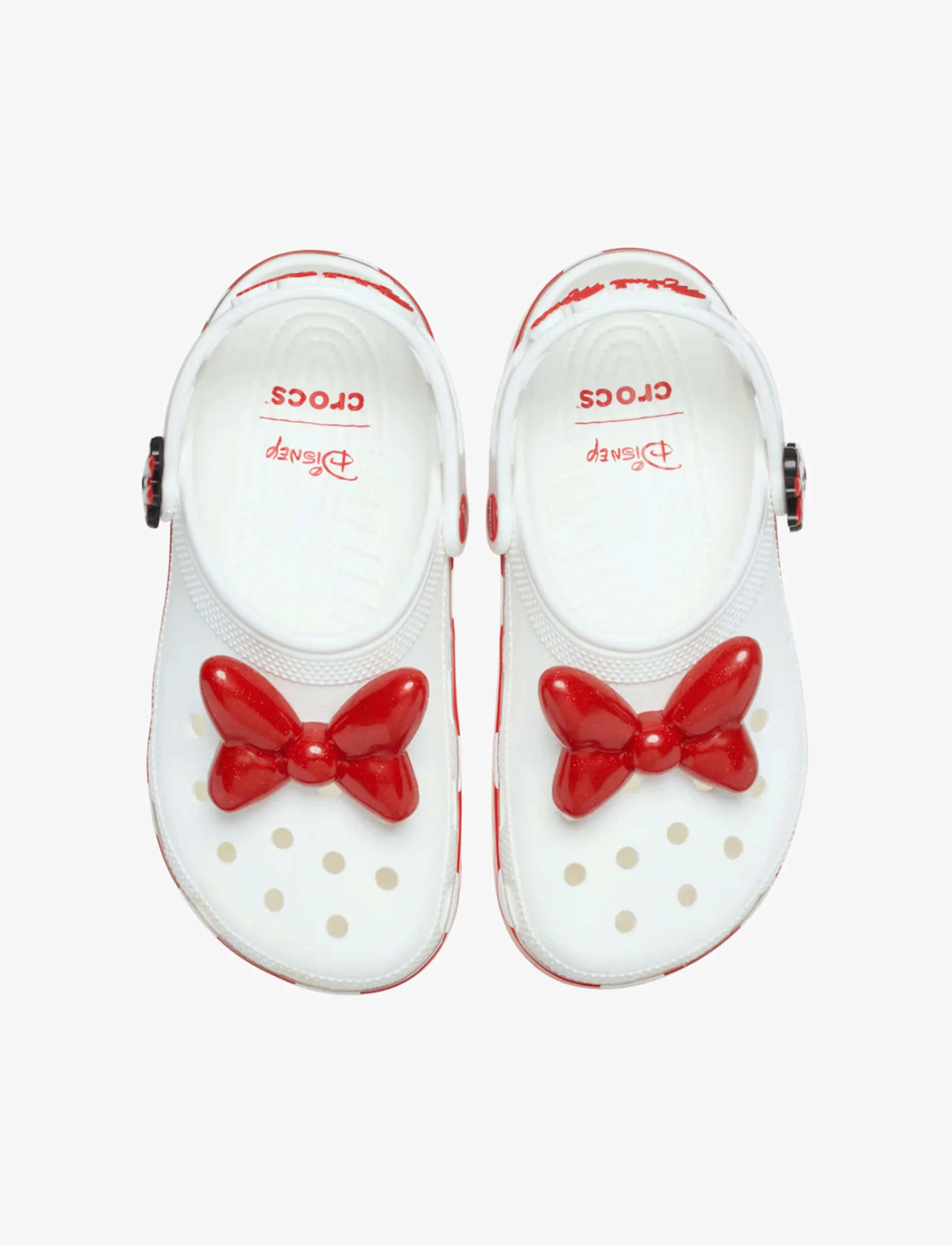 Crocs Minnie Mouse Classic Clog - כפכפי קרוקס מיני מאוס לנשים בצבע לבן/אדום - Image 3