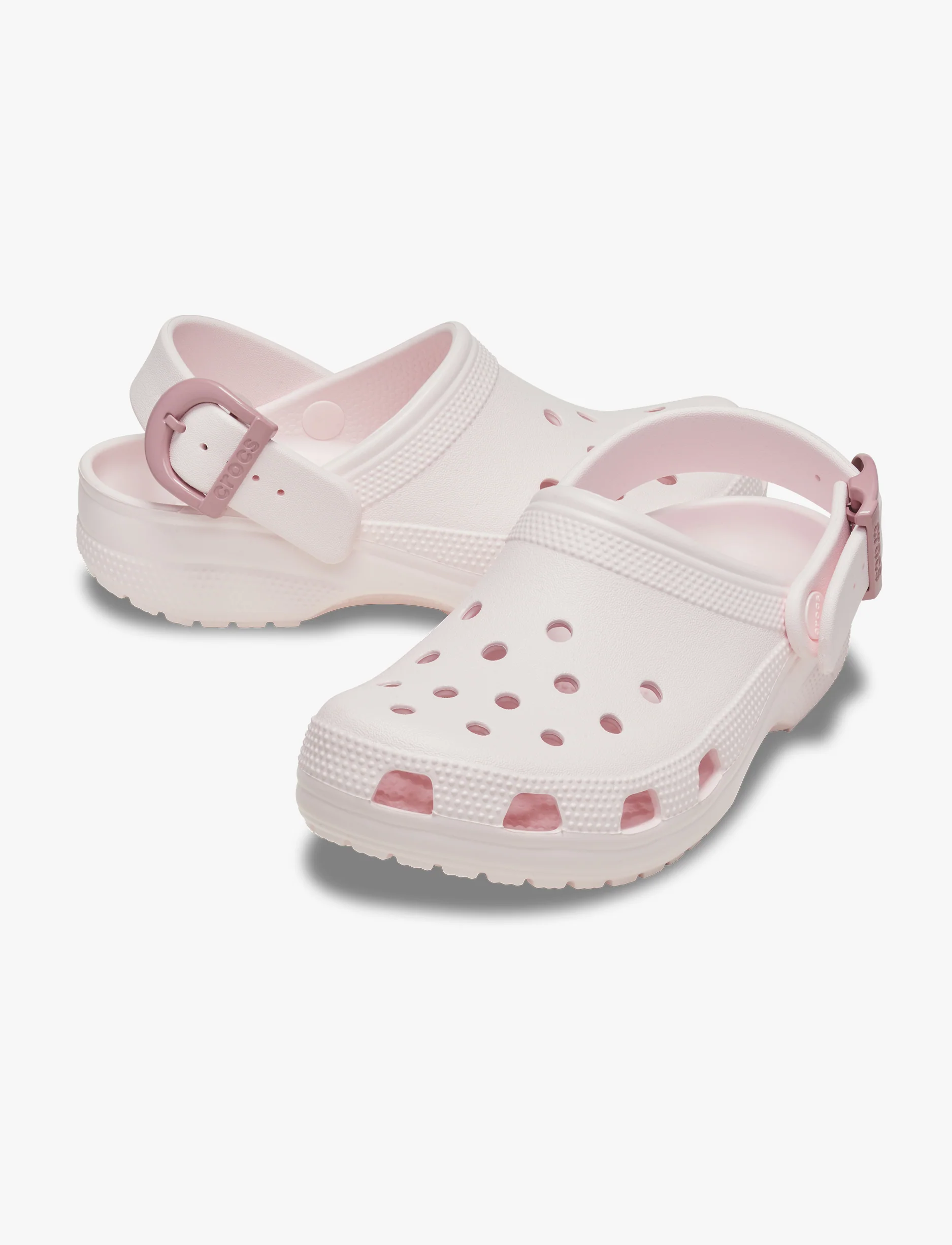 Crocs Classic Buckle Clog - כפכפי קלוג קרוקס עם אבזם בצבע ורוד קרחוני - Image 3