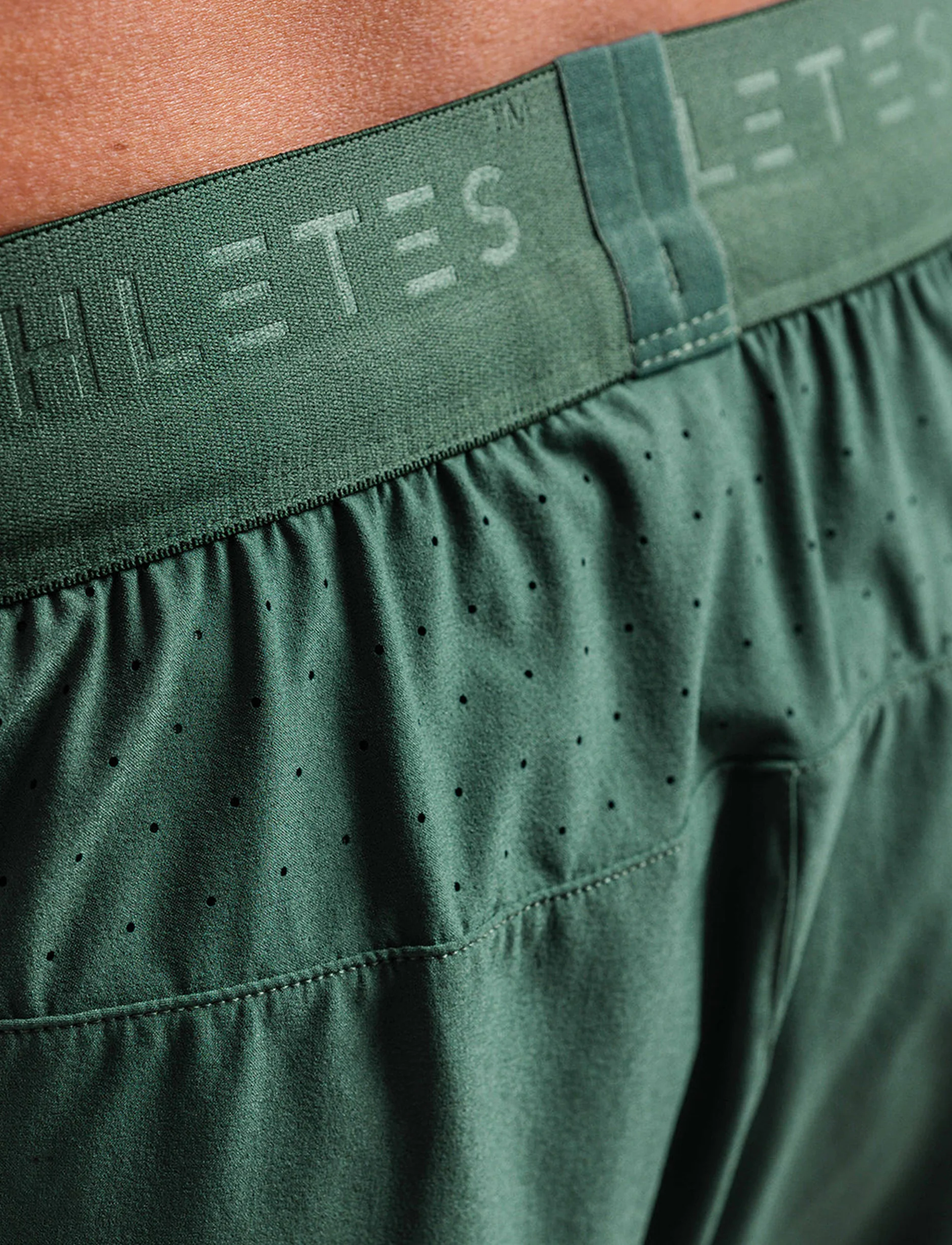 Built For Athletes Mens Hybrid Training 2 in 1 Short - מכנסי אימון 2-ב-1 לגברים בצבע ירוק שטיפה - Image 7