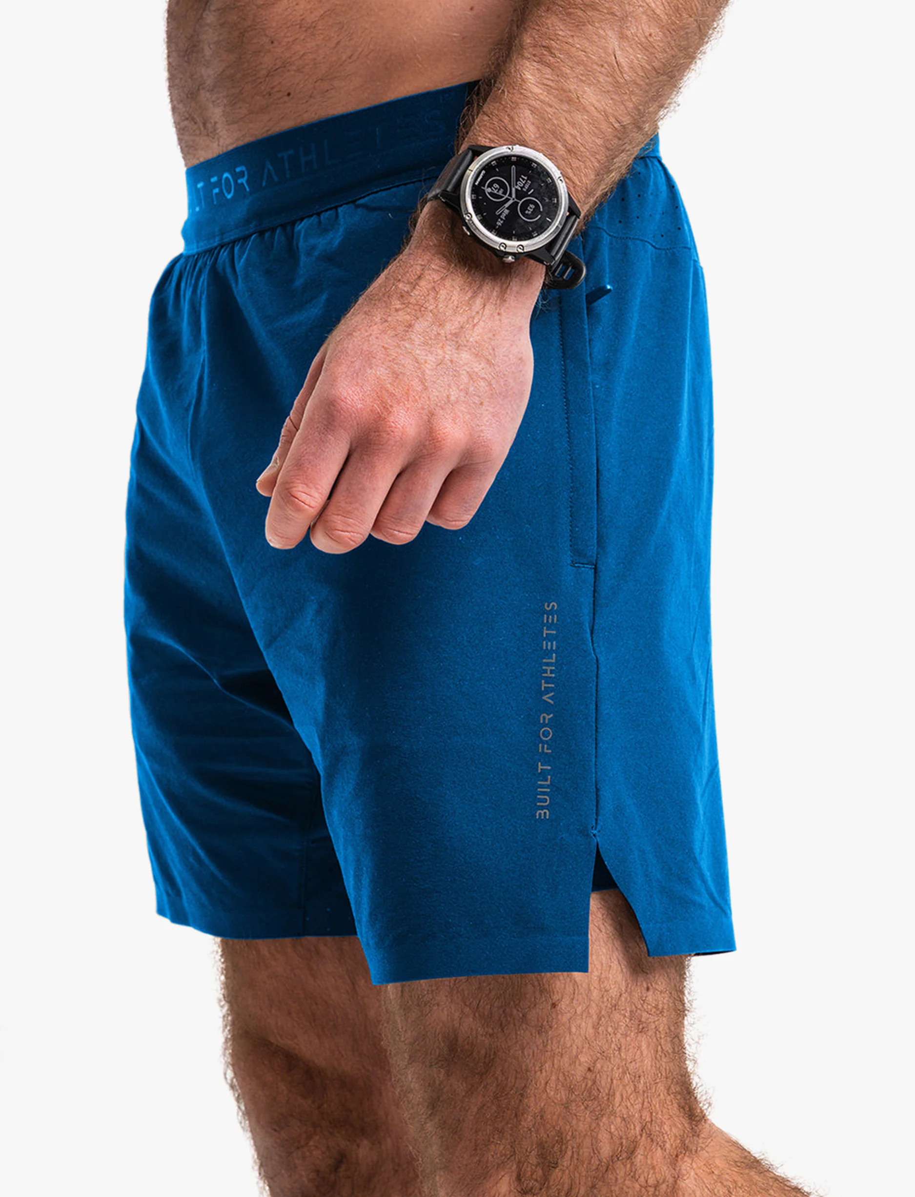 Built For Athletes Mens Hybrid Training 2 in 1 Short - מכנסי אימון 2-ב-1 לגברים בצבע כחול מלכותי - Image 3
