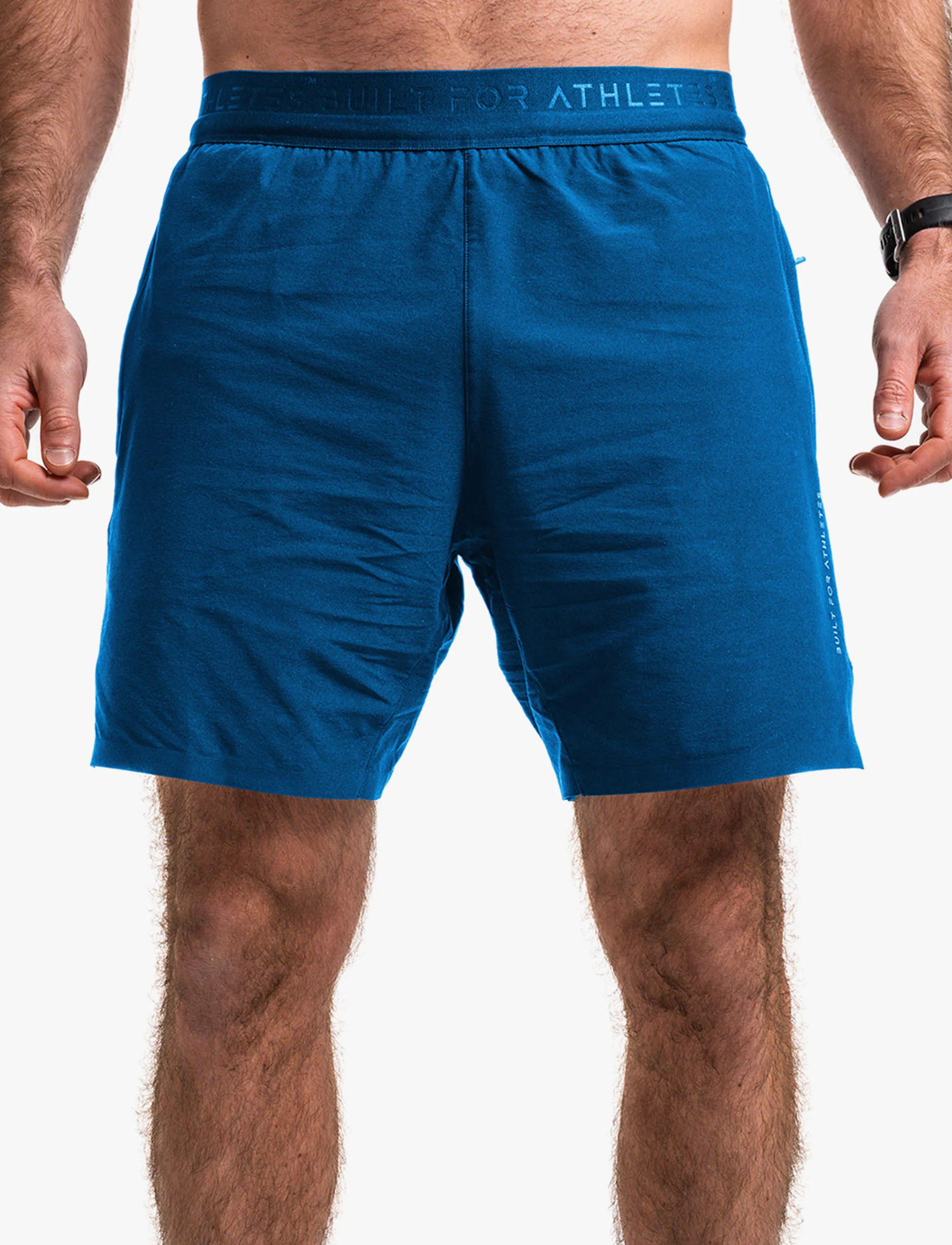Built For Athletes Mens Hybrid Training 2 in 1 Short - מכנסי אימון 2-ב-1 לגברים בצבע כחול מלכותי - Image 4