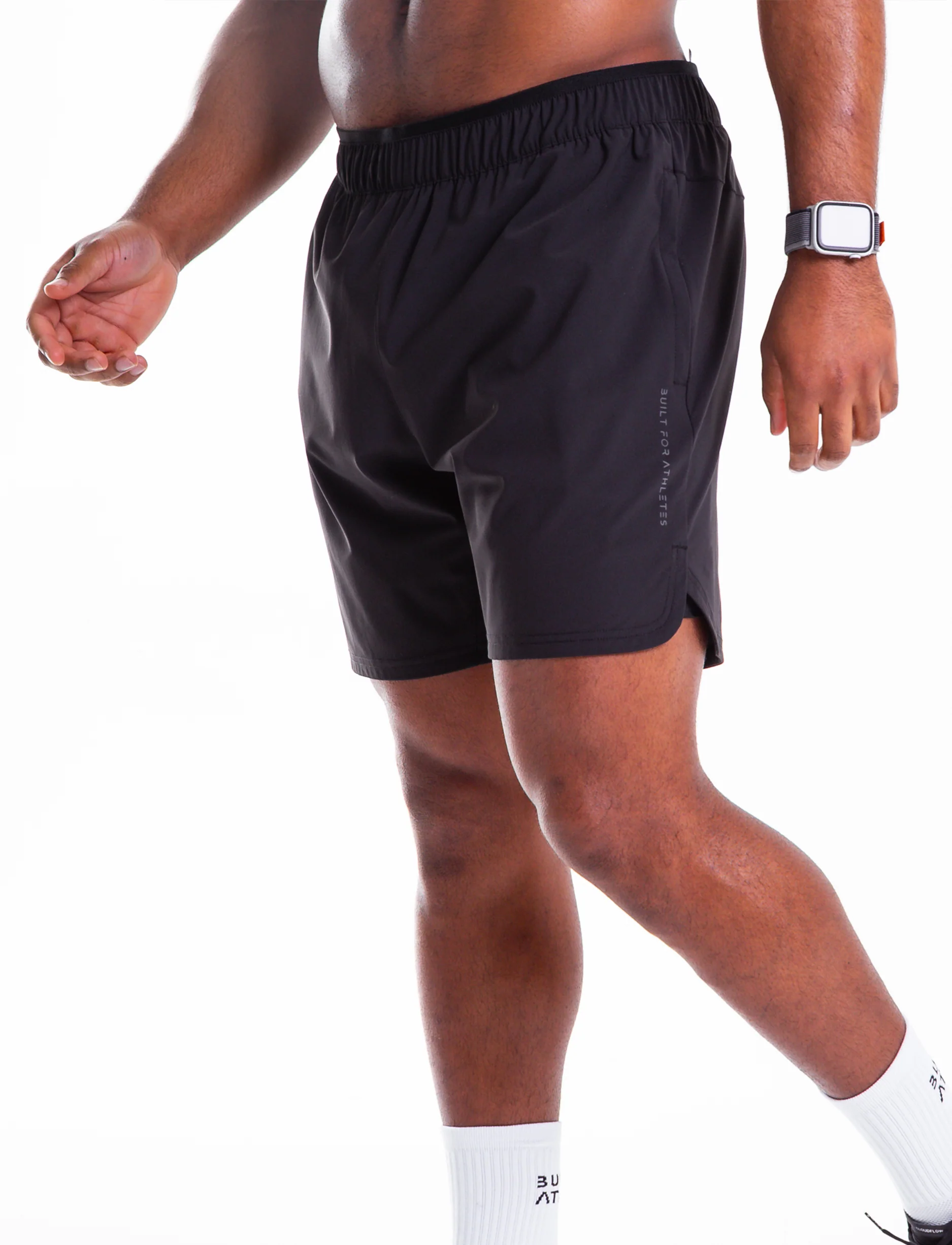 Built For Athletes Men's Training 2 in 1 Short - מכנסי אימון 2-ב-1 לגברים בצבע שחור - Image 4