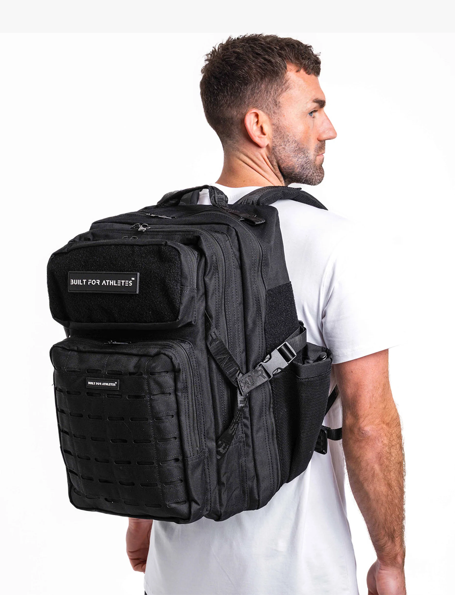 Built For Athletes Large Black Gym Backpack 45L - תיק גב שחור לחדר כושר 45 ליטר - Image 9