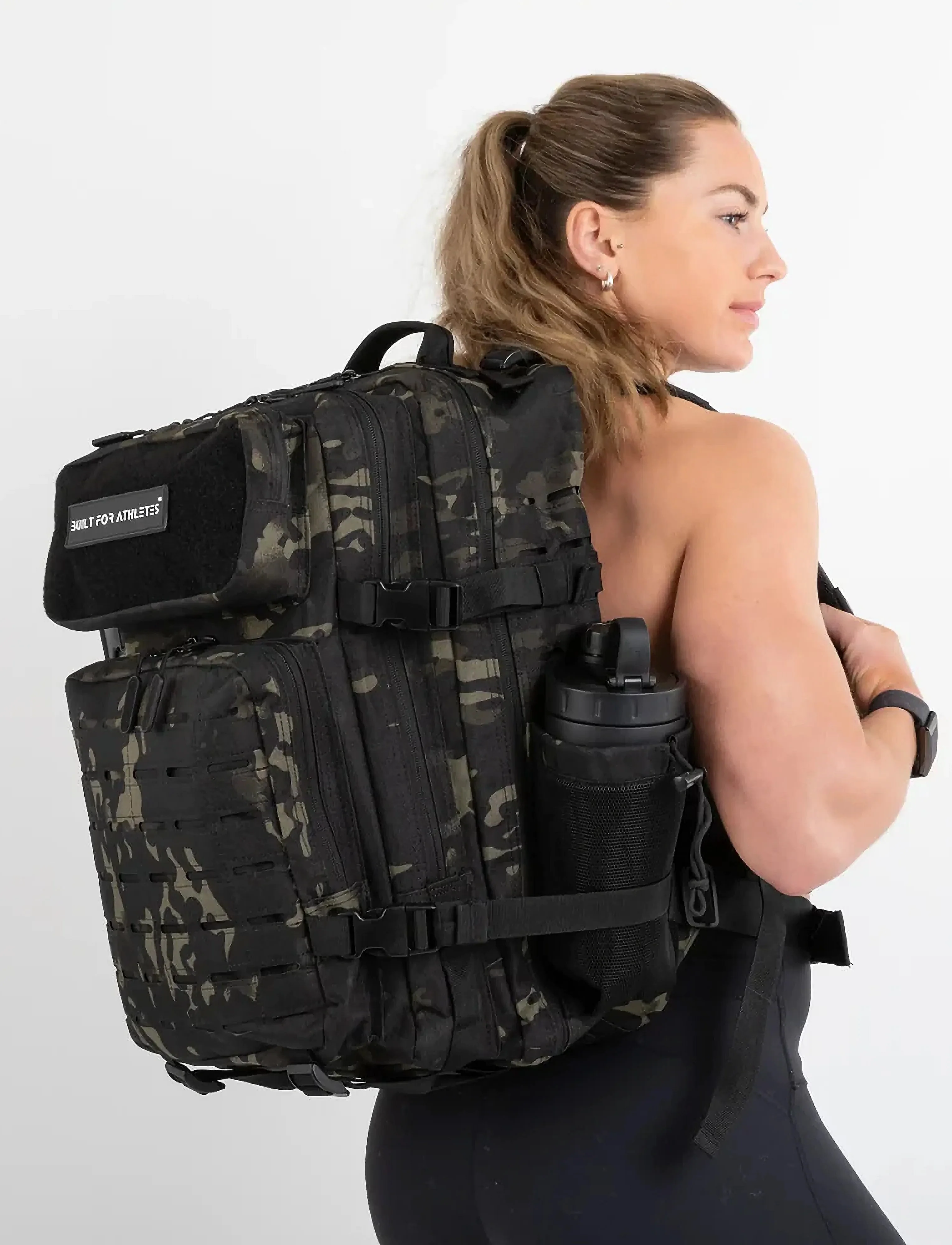 Built For Athletes Black Camo 45L Hero Backpack - תיק גב ספורט שחור קמו 45 ליטר - Image 8