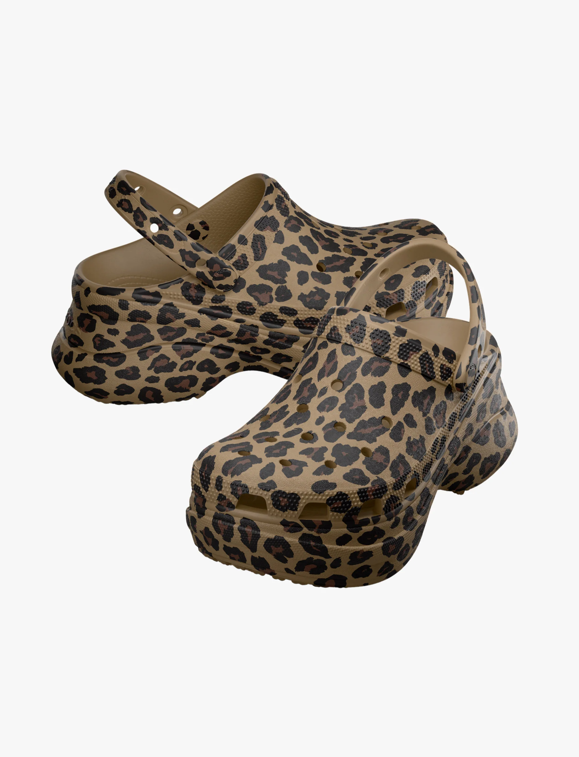 Crocs Bae Animal Clog -  כפכפי קלוג קרוקס ביי פלטפורמה לנשים בהדפס מנומר - Image 3