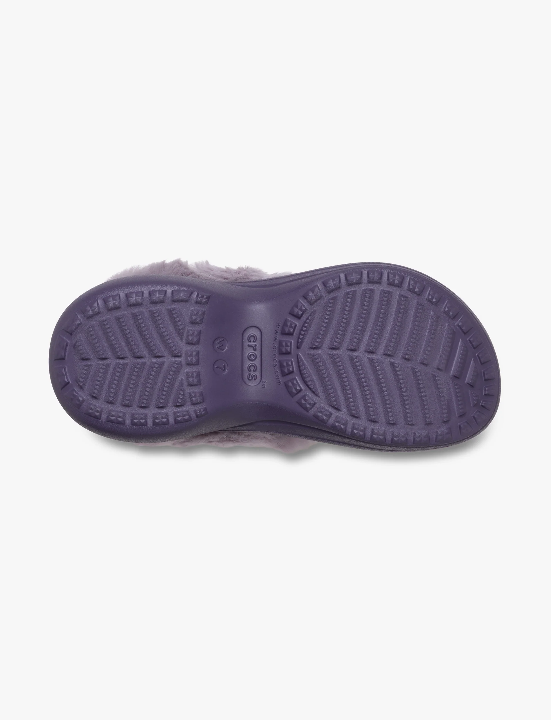 Crocs Bae Lined Clog - כפכפים פרוותיים קרוקס פלטפורמה ביי לנשים בצבע סגול לילה - Image 7