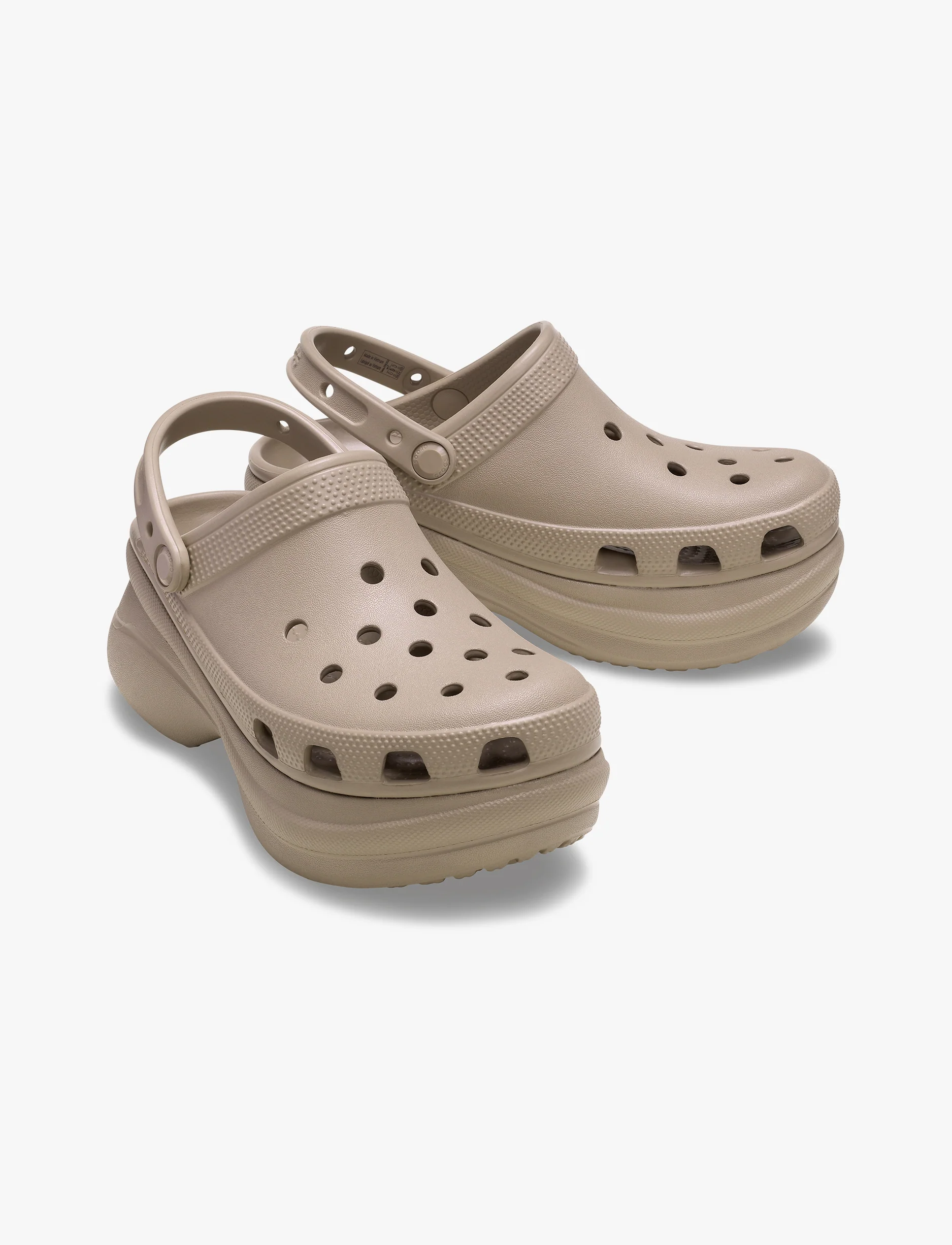 Crocs Classic Bae Clog - כפכפי פלטפורמה נשים קרוקס בצבע טאופ - Image 3
