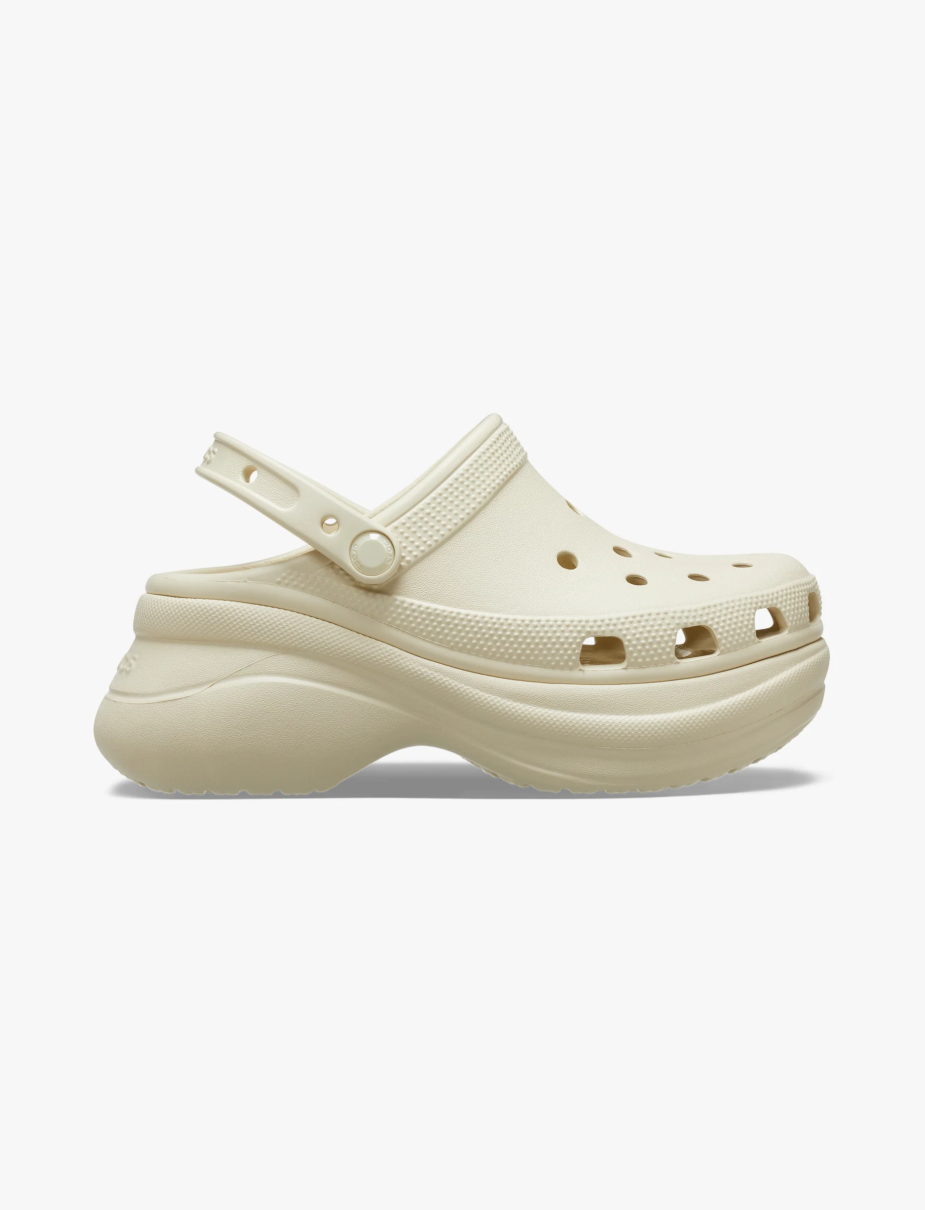 Crocs Classic Bae Clog - כפכפי פלטפורמה נשים קרוקס בצבע עצם - Image 2
