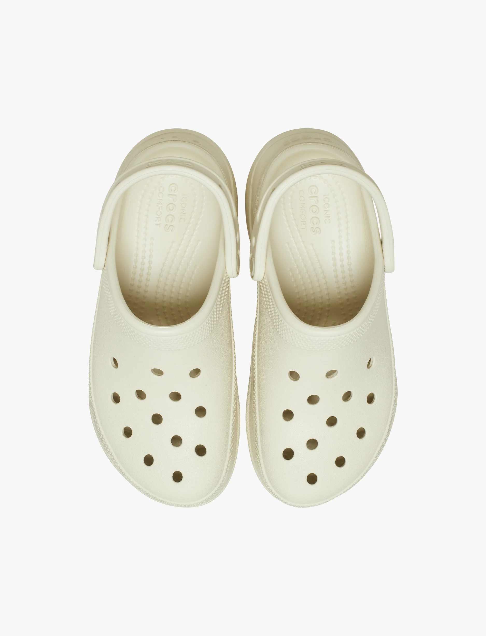 Crocs Classic Bae Clog - כפכפי פלטפורמה נשים קרוקס בצבע עצם - Image 4