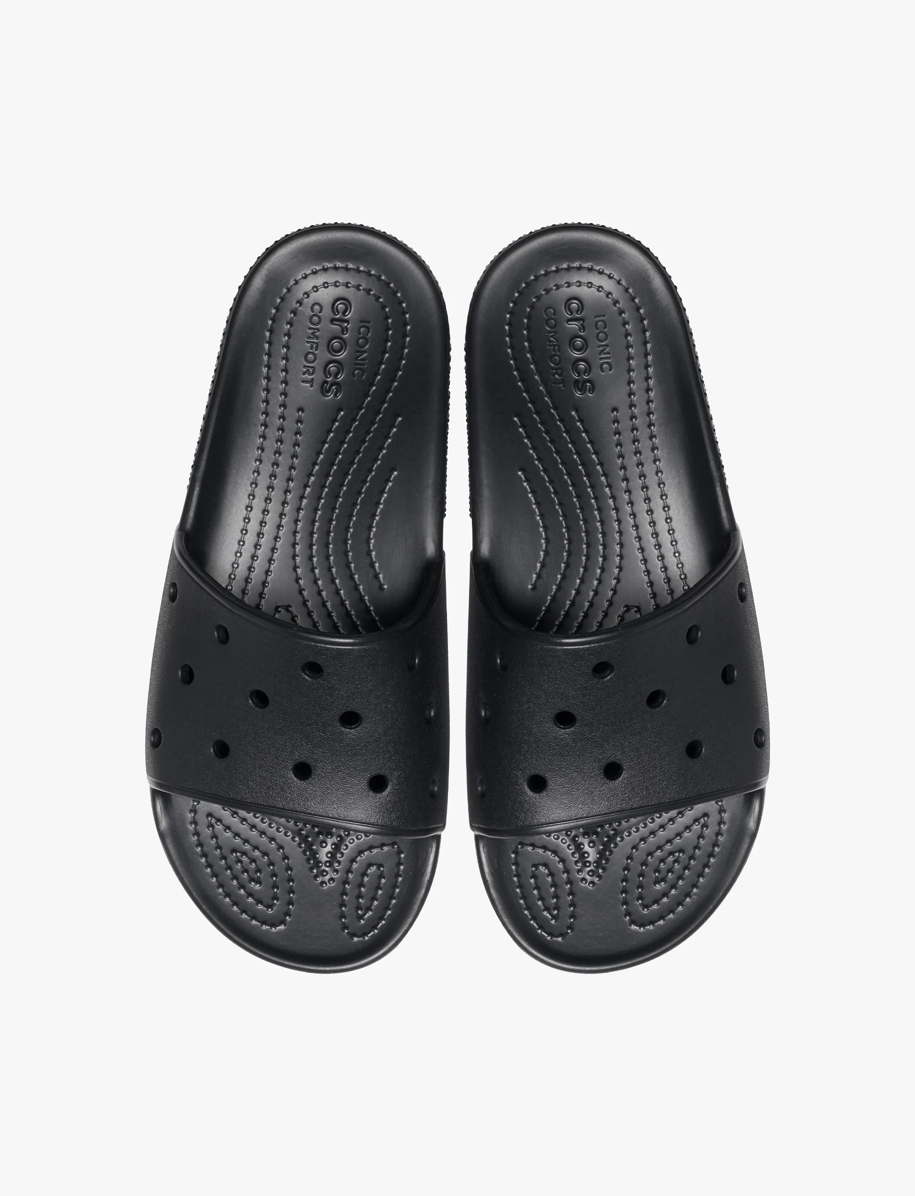 Crocs Classic Crocs Slide -כפכפי סלייד קרוקס בצבע שחור - Image 4