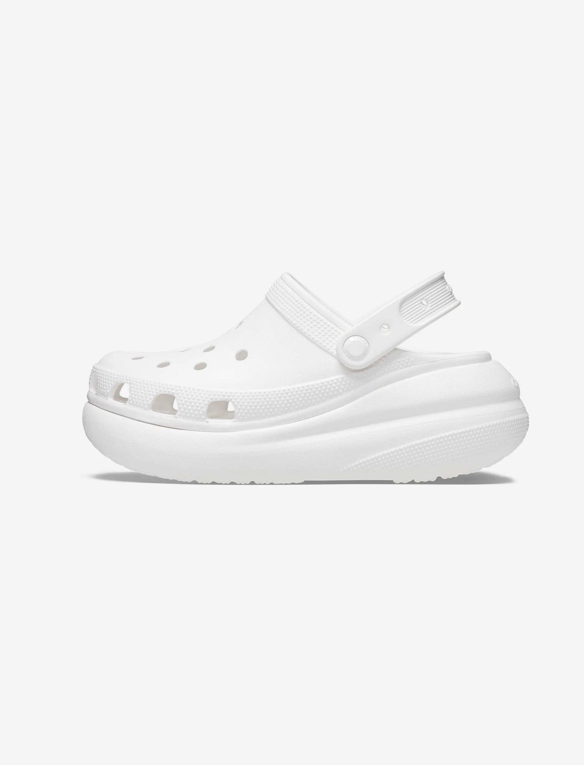 Crocs Classic Crush Clog - כפכפי פלטפורמה קרוקס קראש לנשים בצבע לבן - Image 5