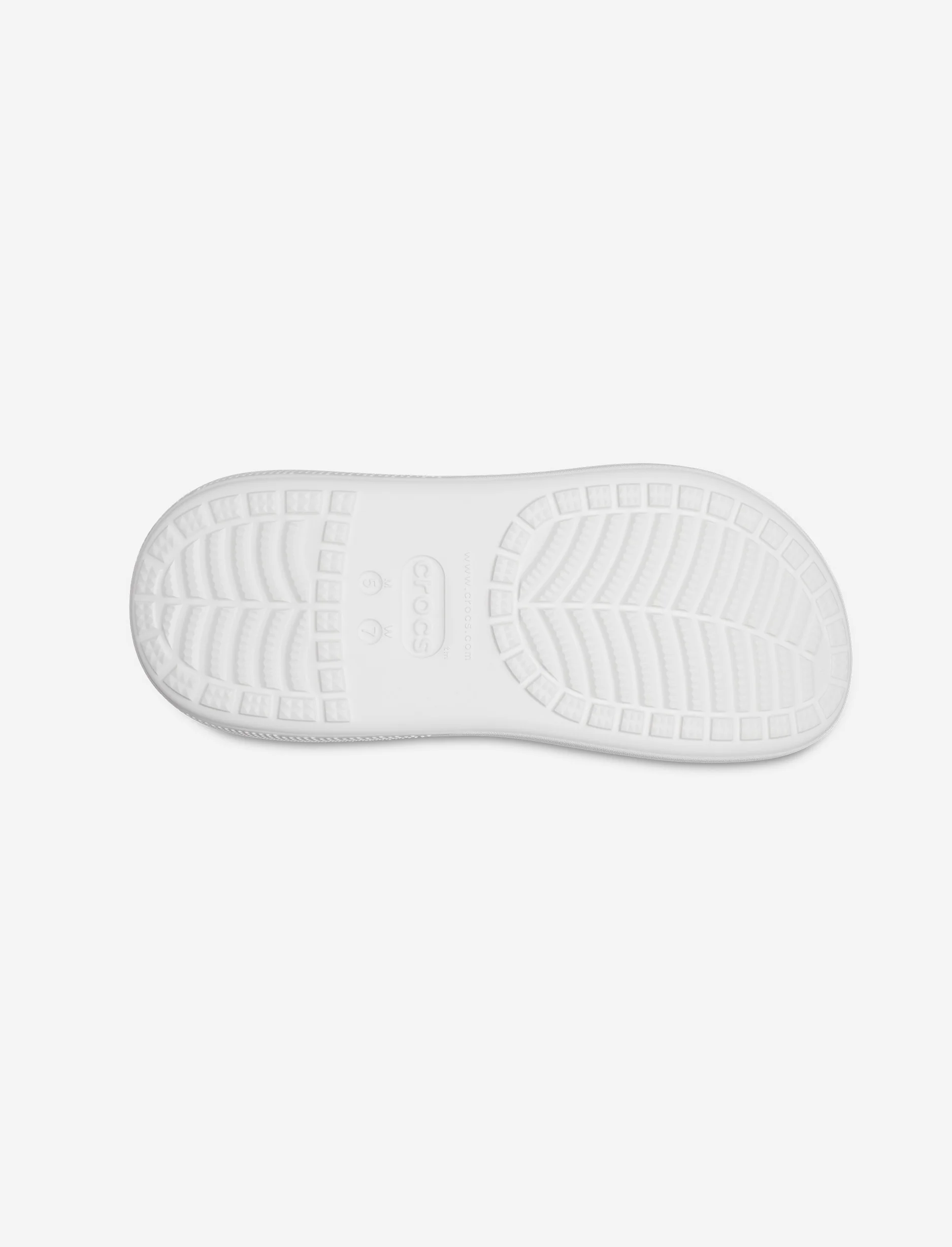 Crocs Classic Crush Clog - כפכפי פלטפורמה קרוקס קראש לנשים בצבע לבן - Image 7