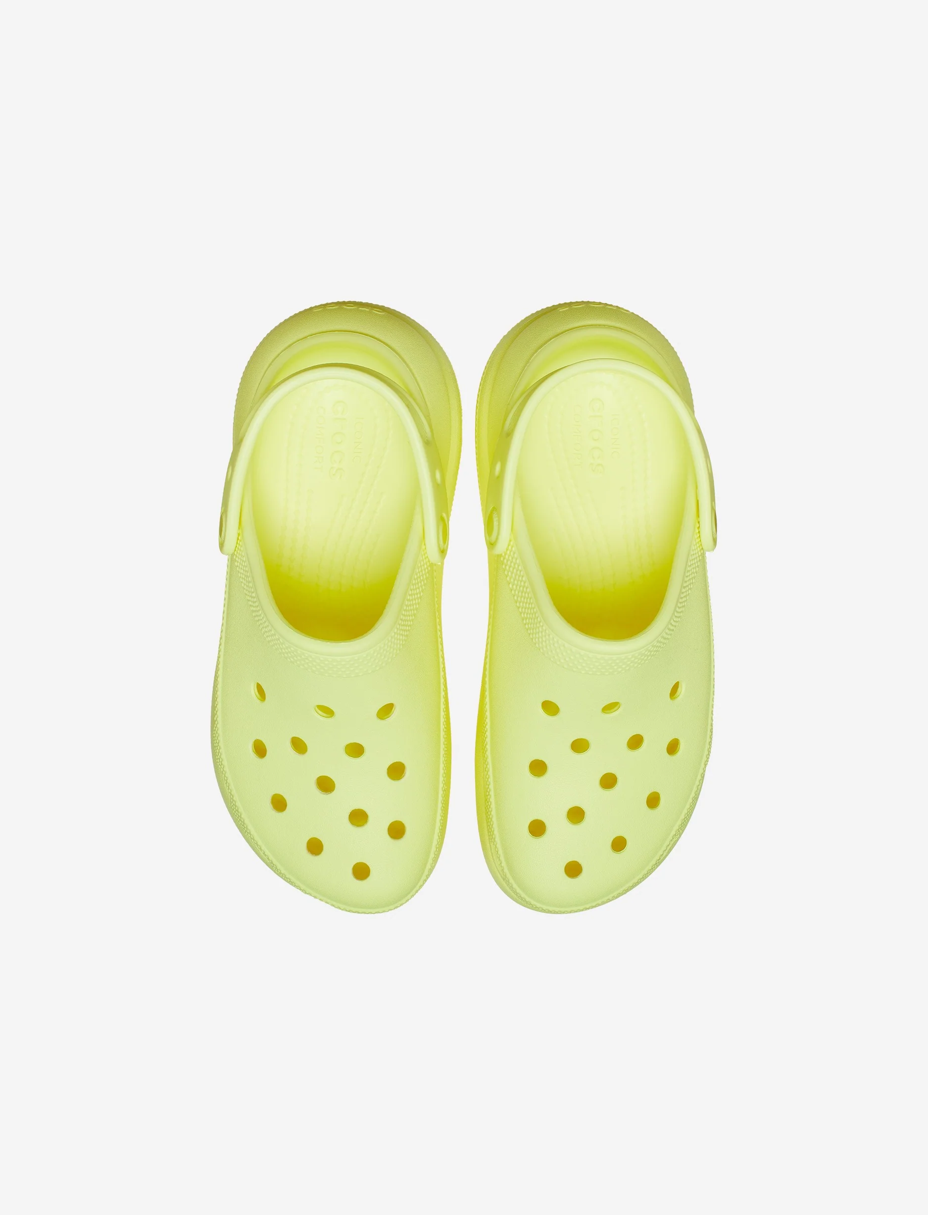 Crocs Classic Crush Clog - כפכפי פלטפורמה קרוקס קראש לנשים בצבע צהוב סופלר - Image 4