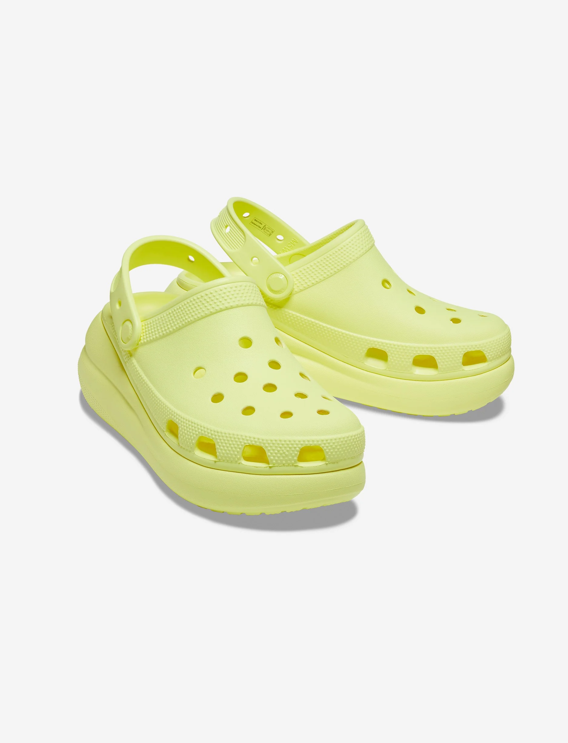 Crocs Classic Crush Clog - כפכפי פלטפורמה קרוקס קראש לנשים בצבע צהוב סופלר - Image 5